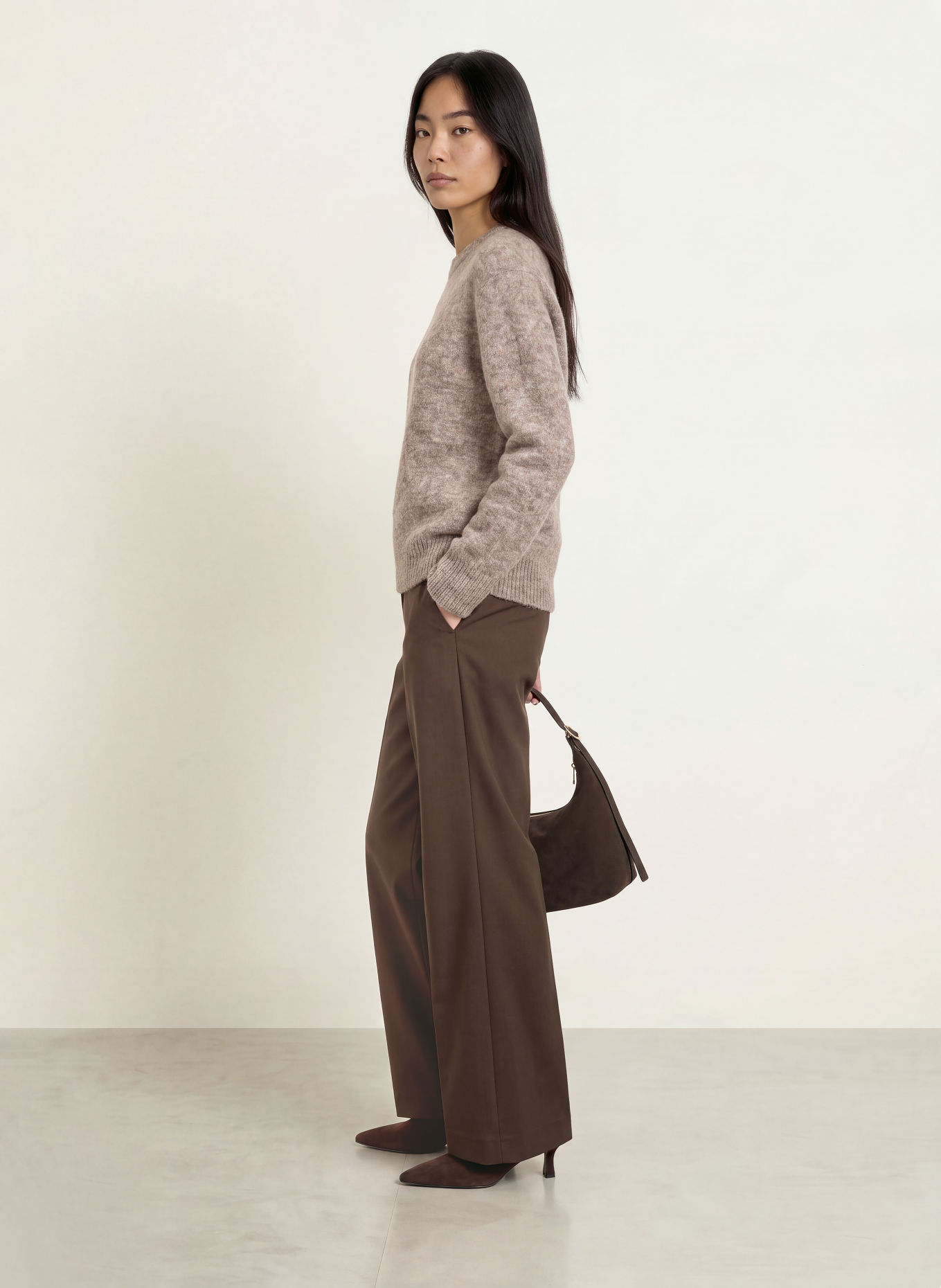TIGER OF SWEDEN CLEO Sweater with Mohair: TAUPE