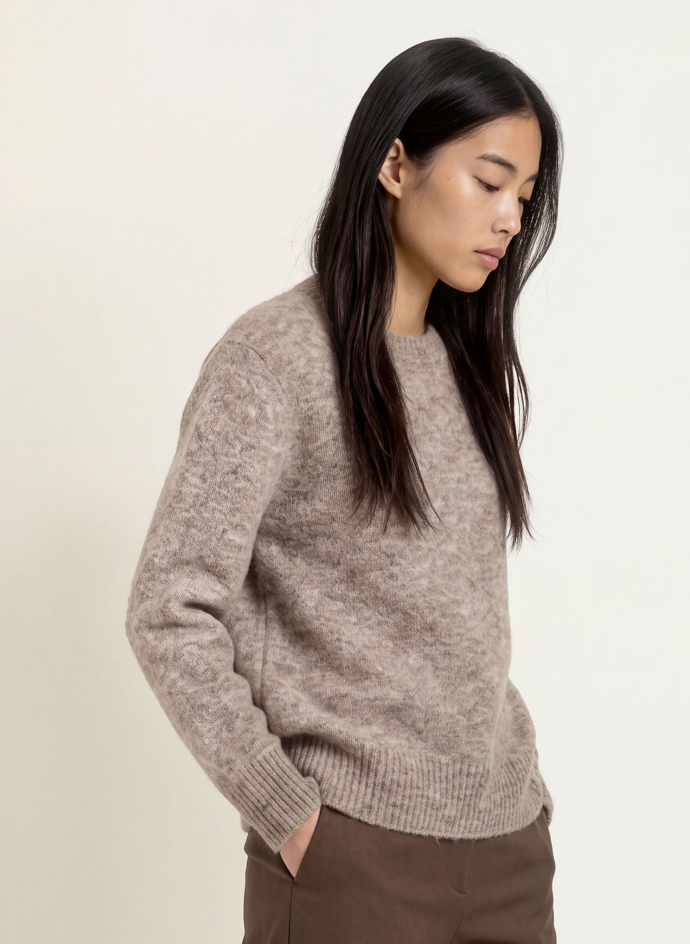 TIGER OF SWEDEN CLEO Sweater with Mohair: TAUPE