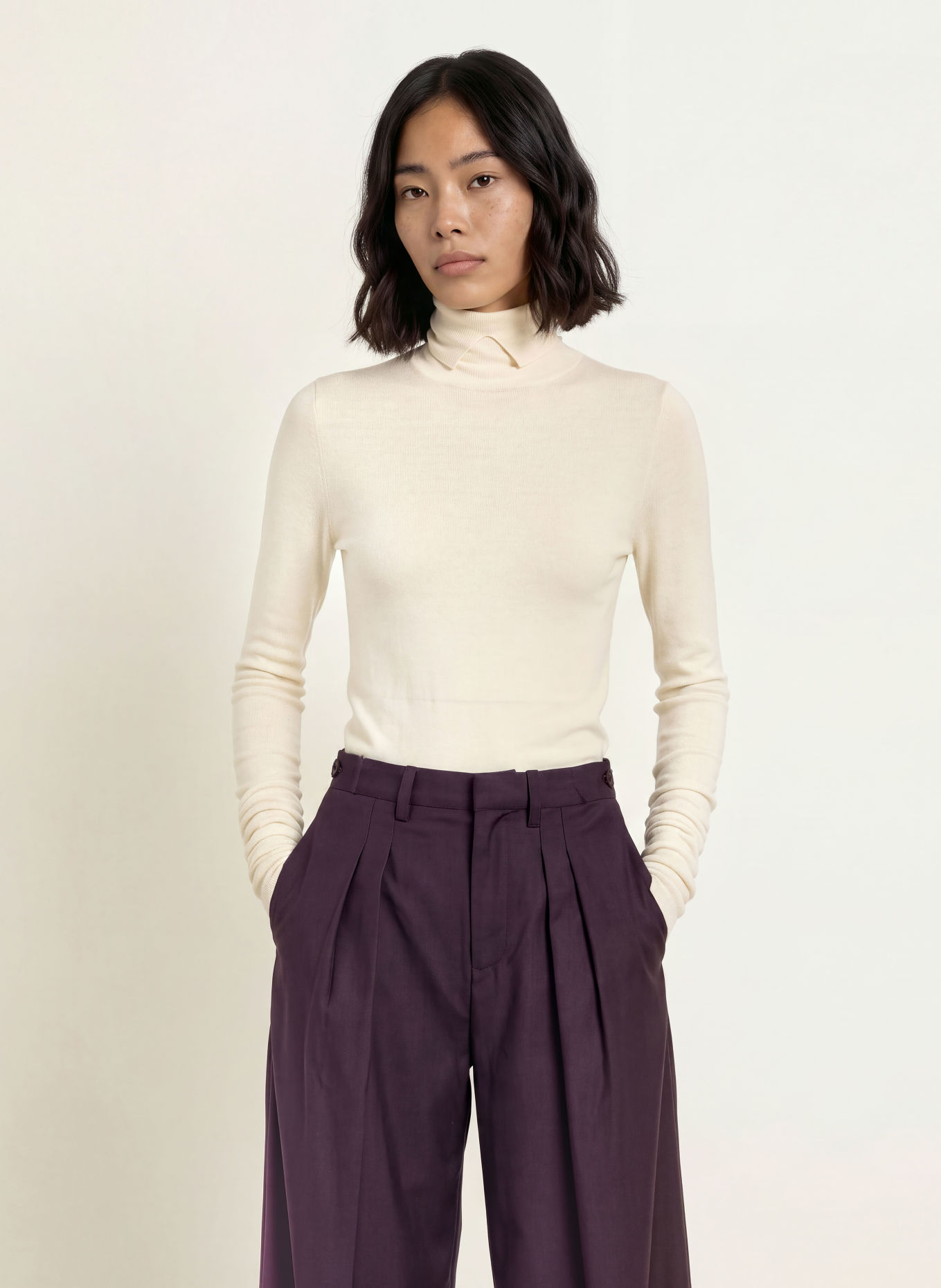 TIGER OF SWEDEN Pullover AMINHA aus Merinowolle: CREME