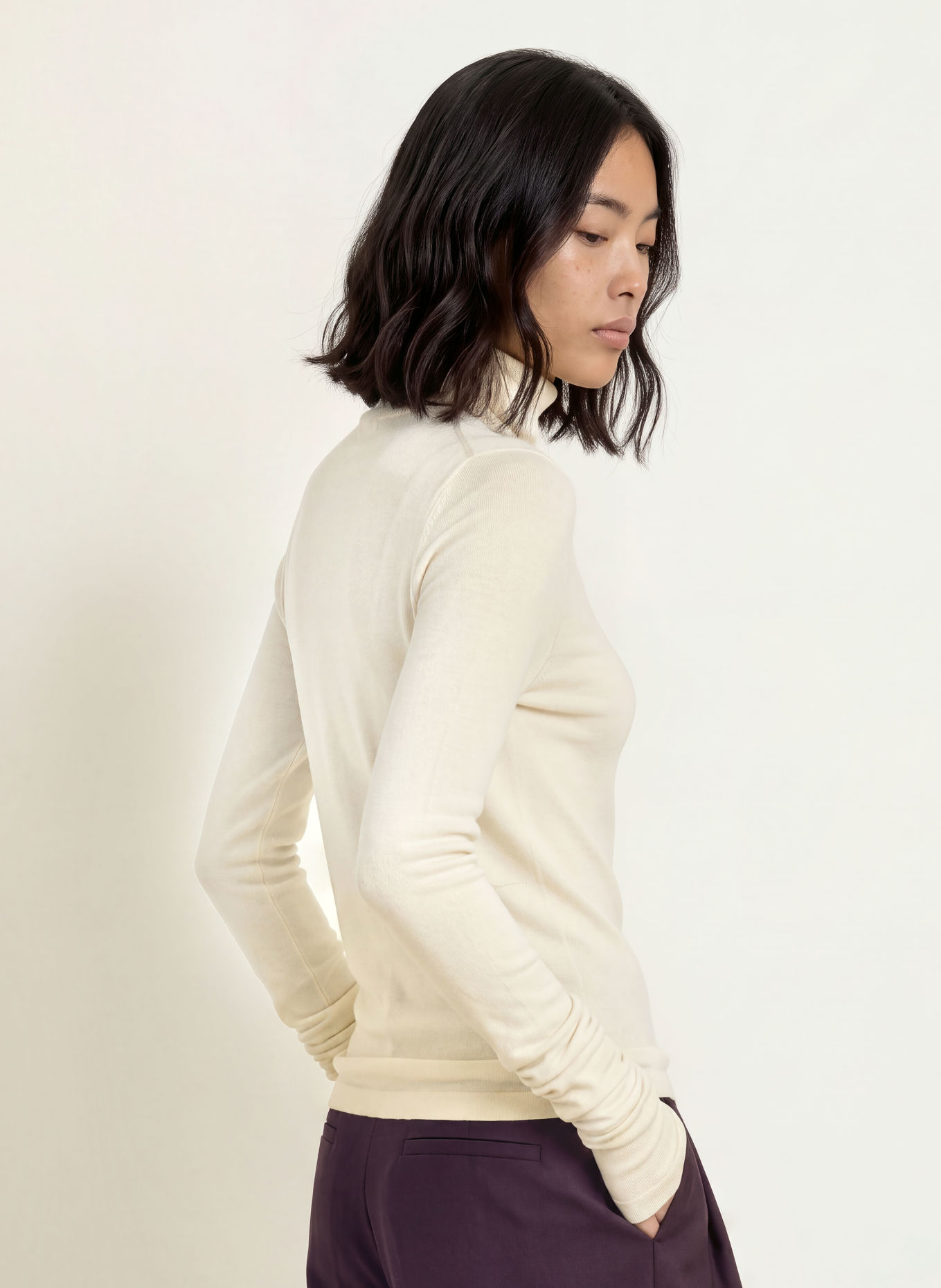 TIGER OF SWEDEN Pullover AMINHA aus Merinowolle: CREME