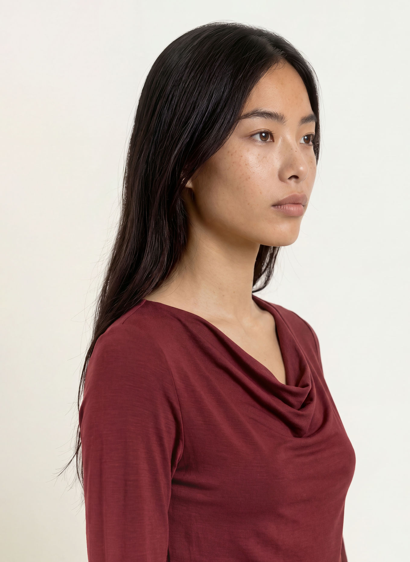 TIGER OF SWEDEN Longsleeve ELOIS: DUNKELROT