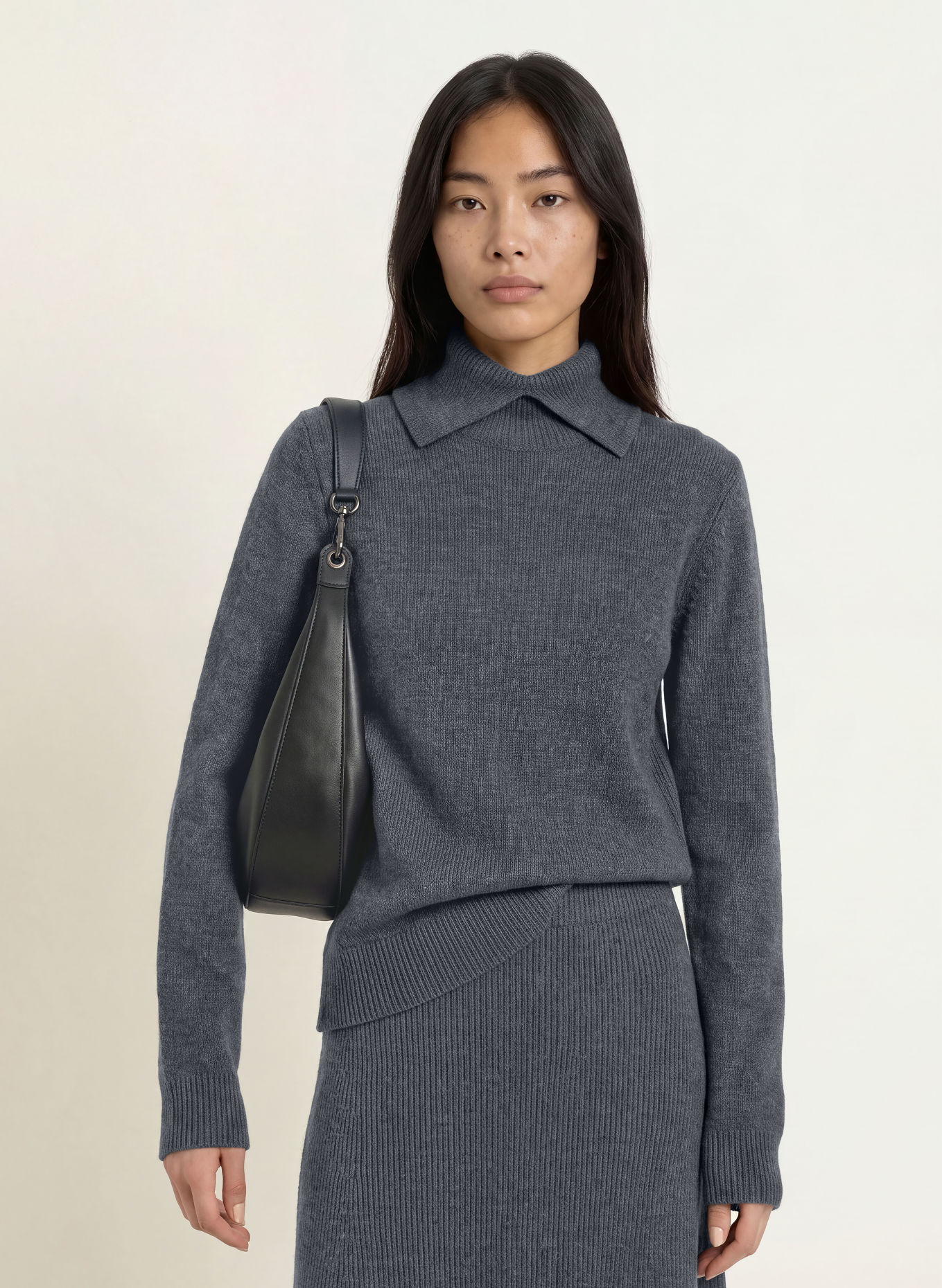 TIGER OF SWEDEN Pull à col roulé SONYA: GRIS FONCÉ