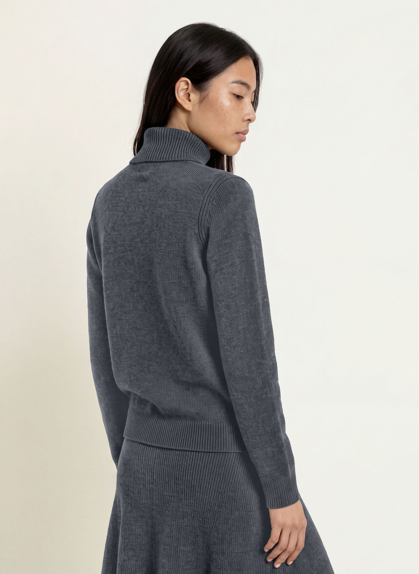 TIGER OF SWEDEN Pull à col roulé SONYA: GRIS FONCÉ
