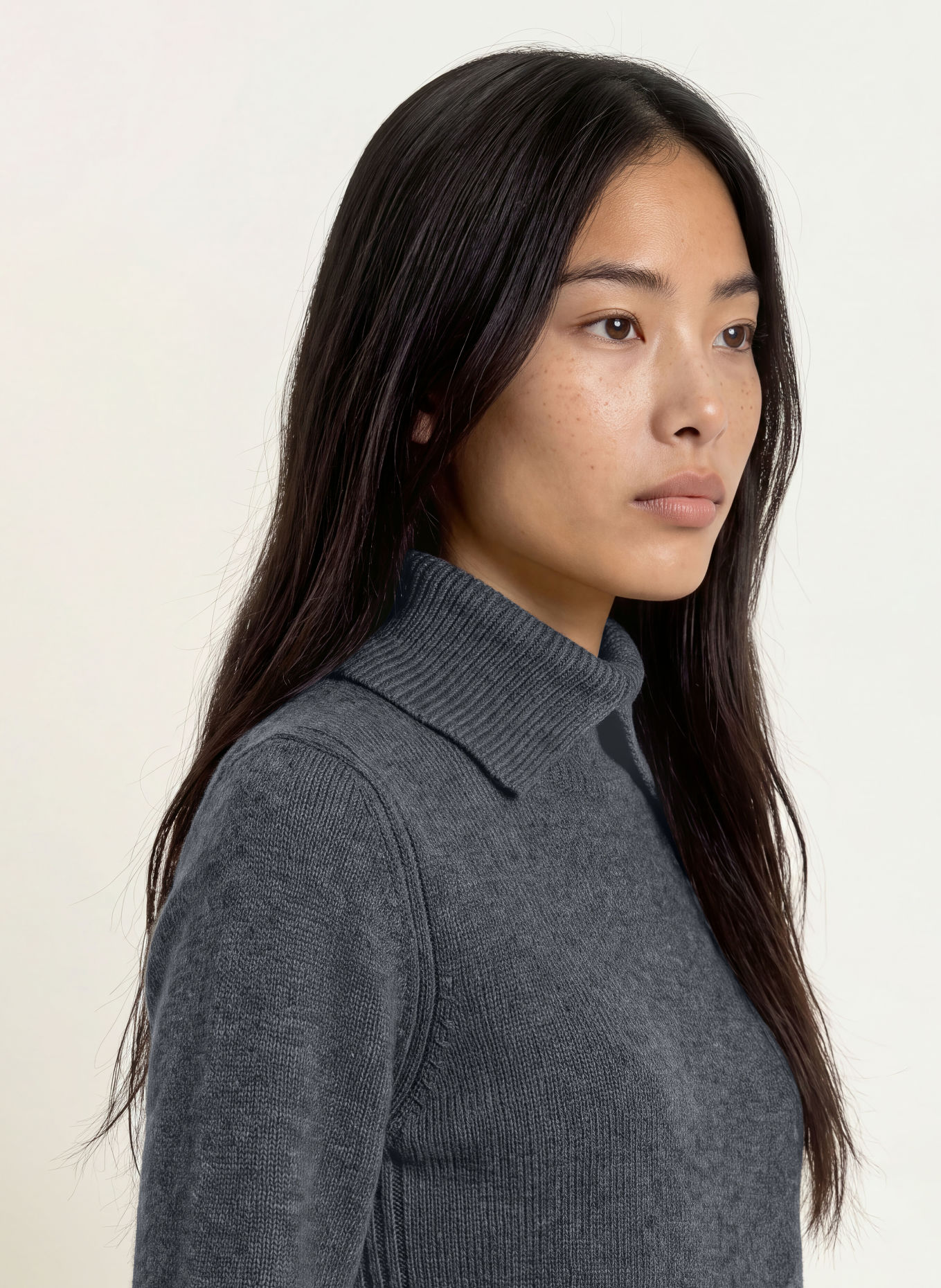 TIGER OF SWEDEN Pull à col roulé SONYA: GRIS FONCÉ