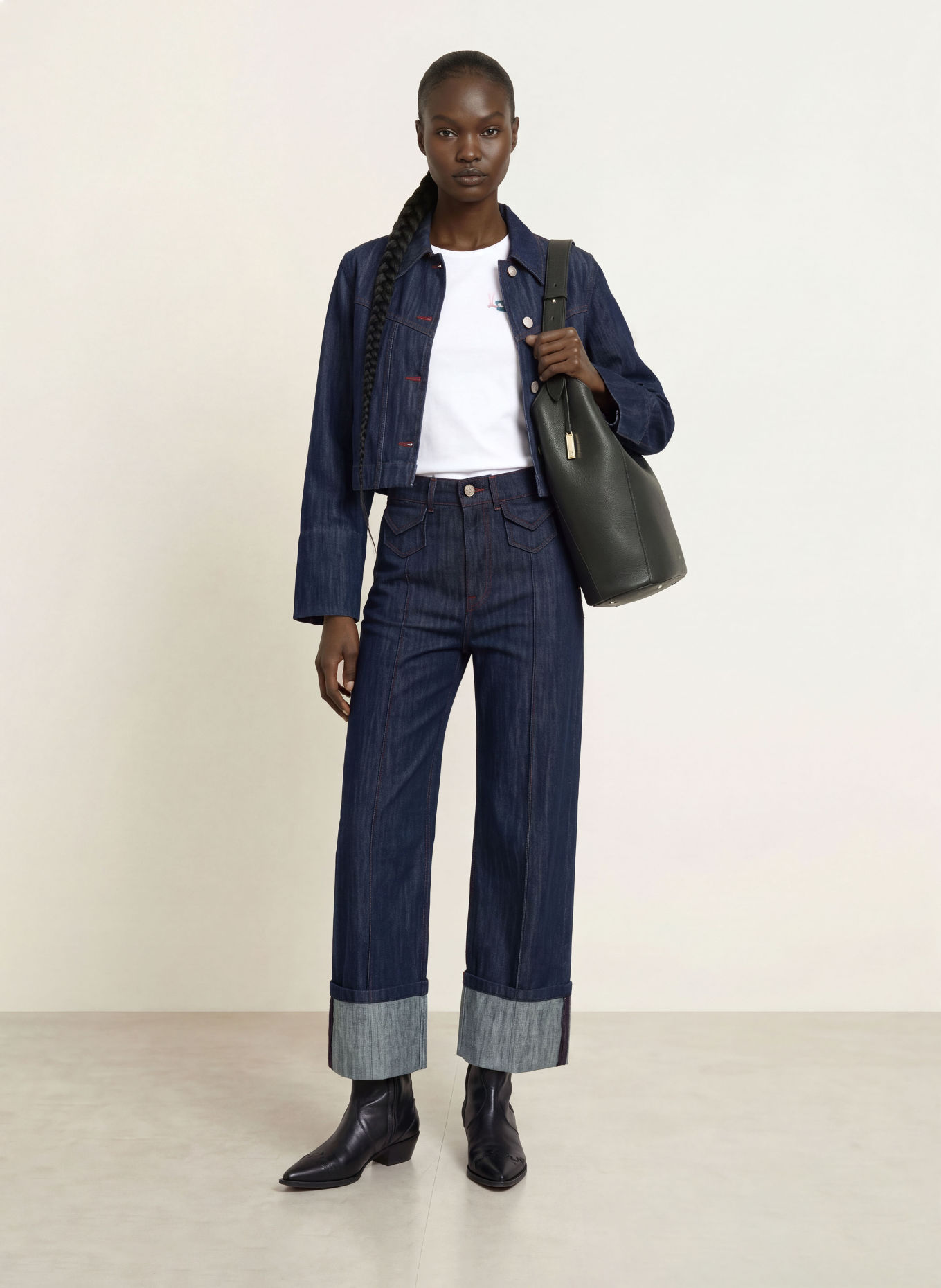 BOSS Wide Leg Jeans MARLENE: 409 DARK BLUE
