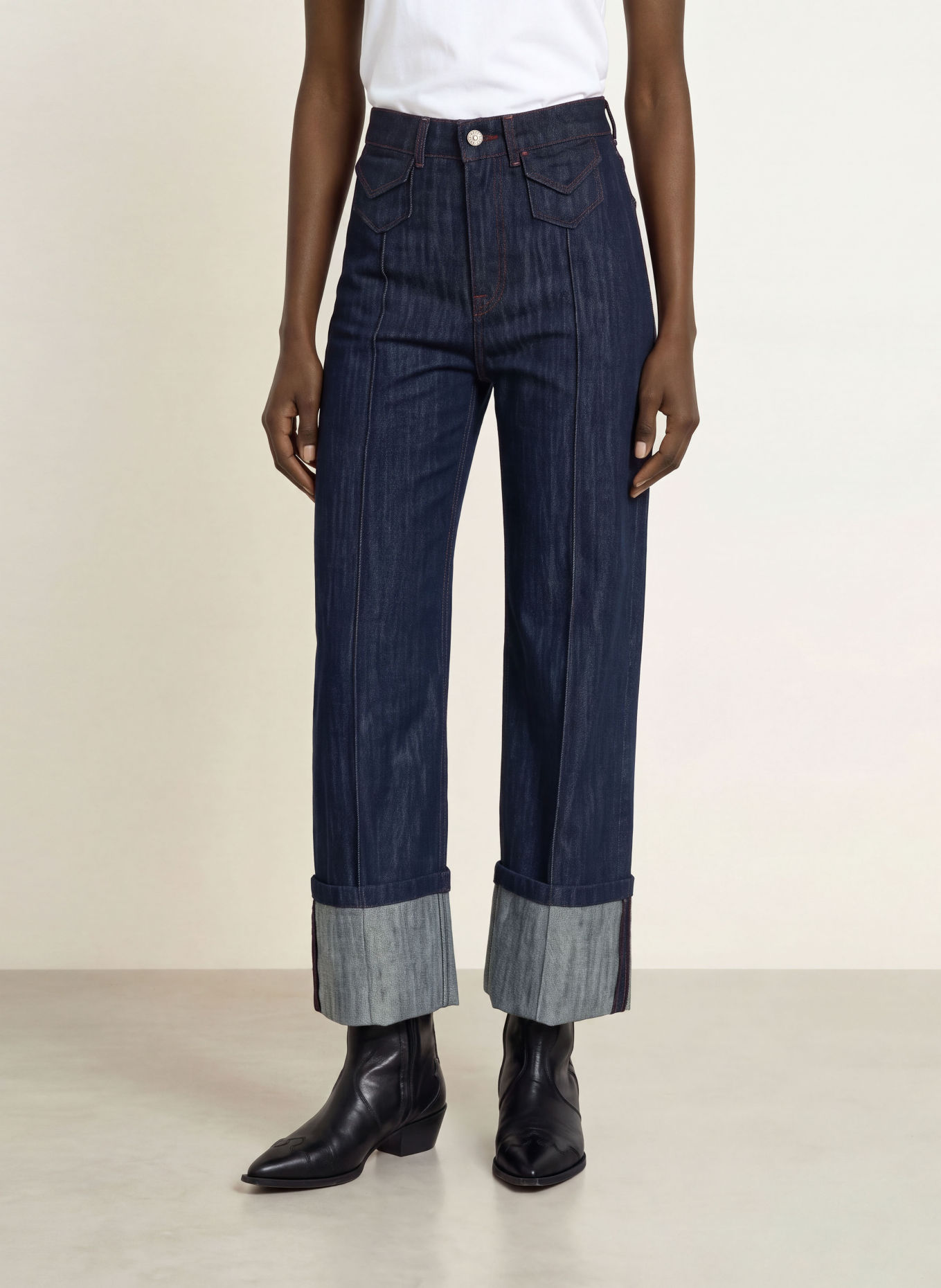 BOSS Wide Leg Jeans MARLENE: 409 DARK BLUE