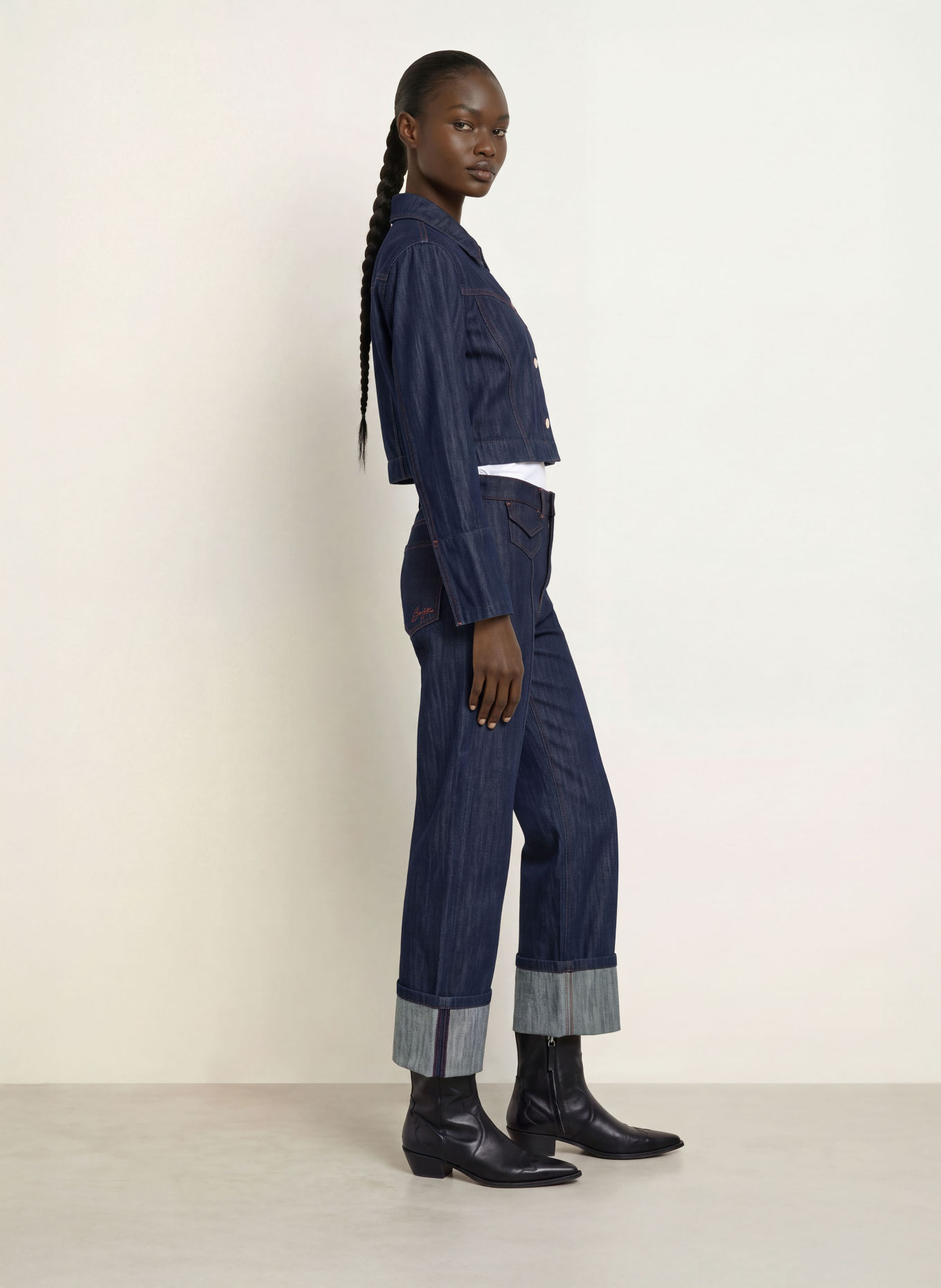 BOSS Wide Leg Jeans MARLENE: 409 DARK BLUE