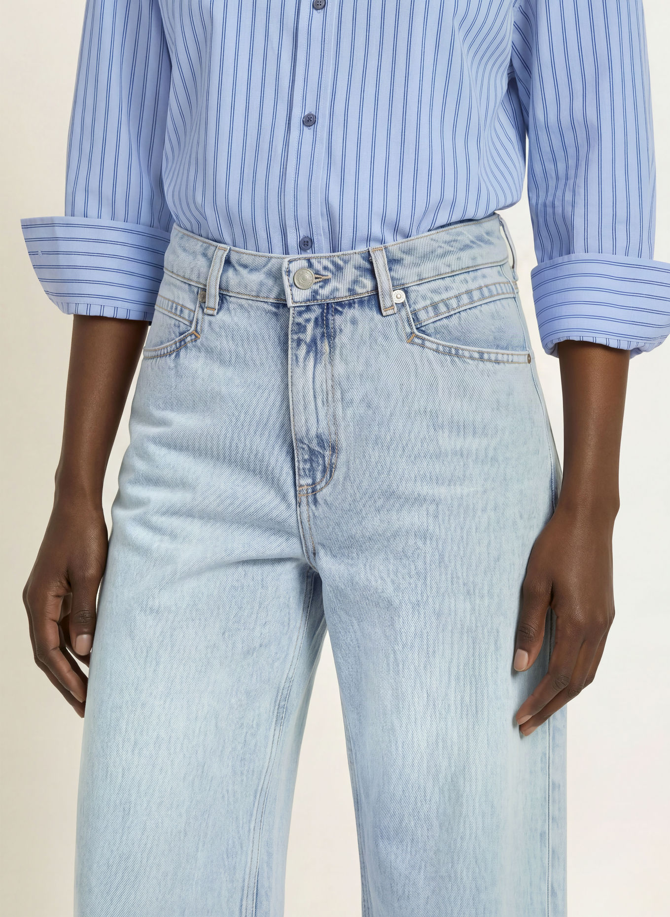 BOSS Wide Leg Jeans THE EMMA: 459 LIGHT/PASTEL BLUE