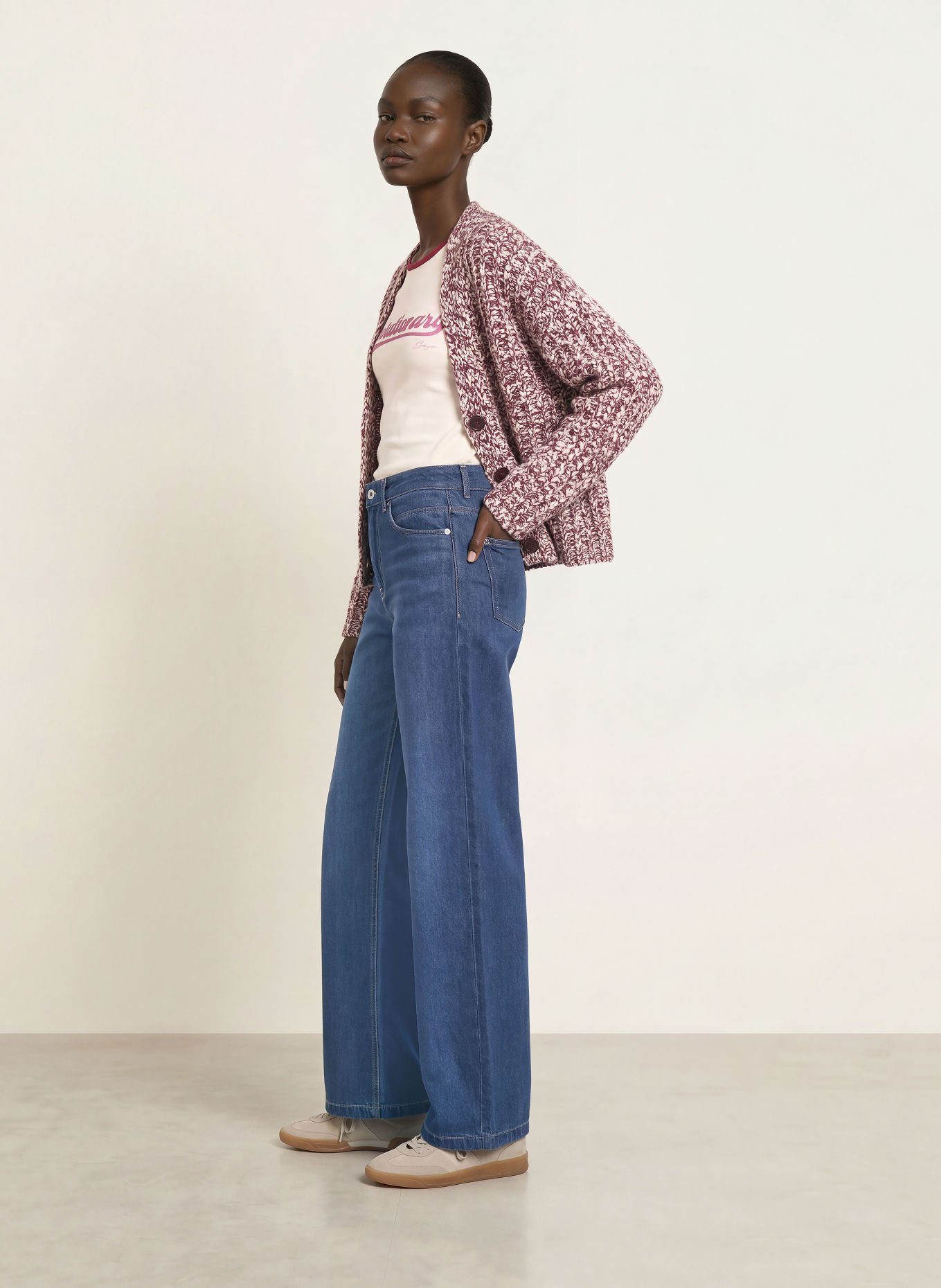 BOSS Wide Leg Jeans MARLENE: 428 MEDIUM BLUE