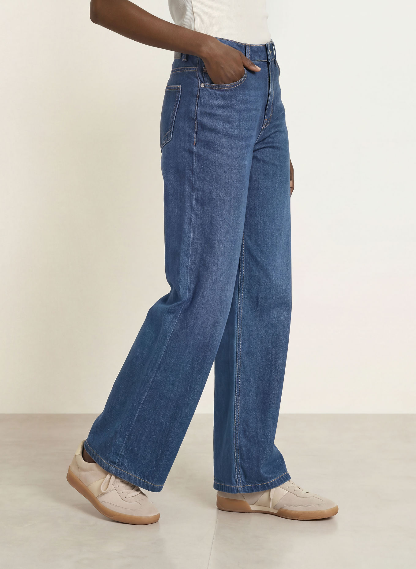 BOSS Wide Leg Jeans MARLENE: 428 MEDIUM BLUE