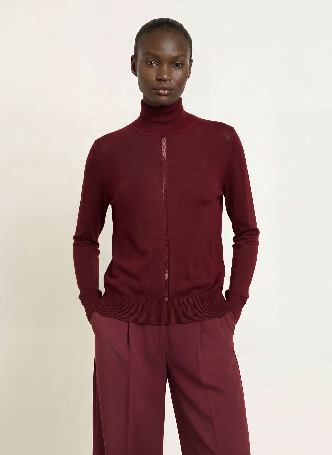 BOSS Pullover FAGHETTINI: DUNKELROT