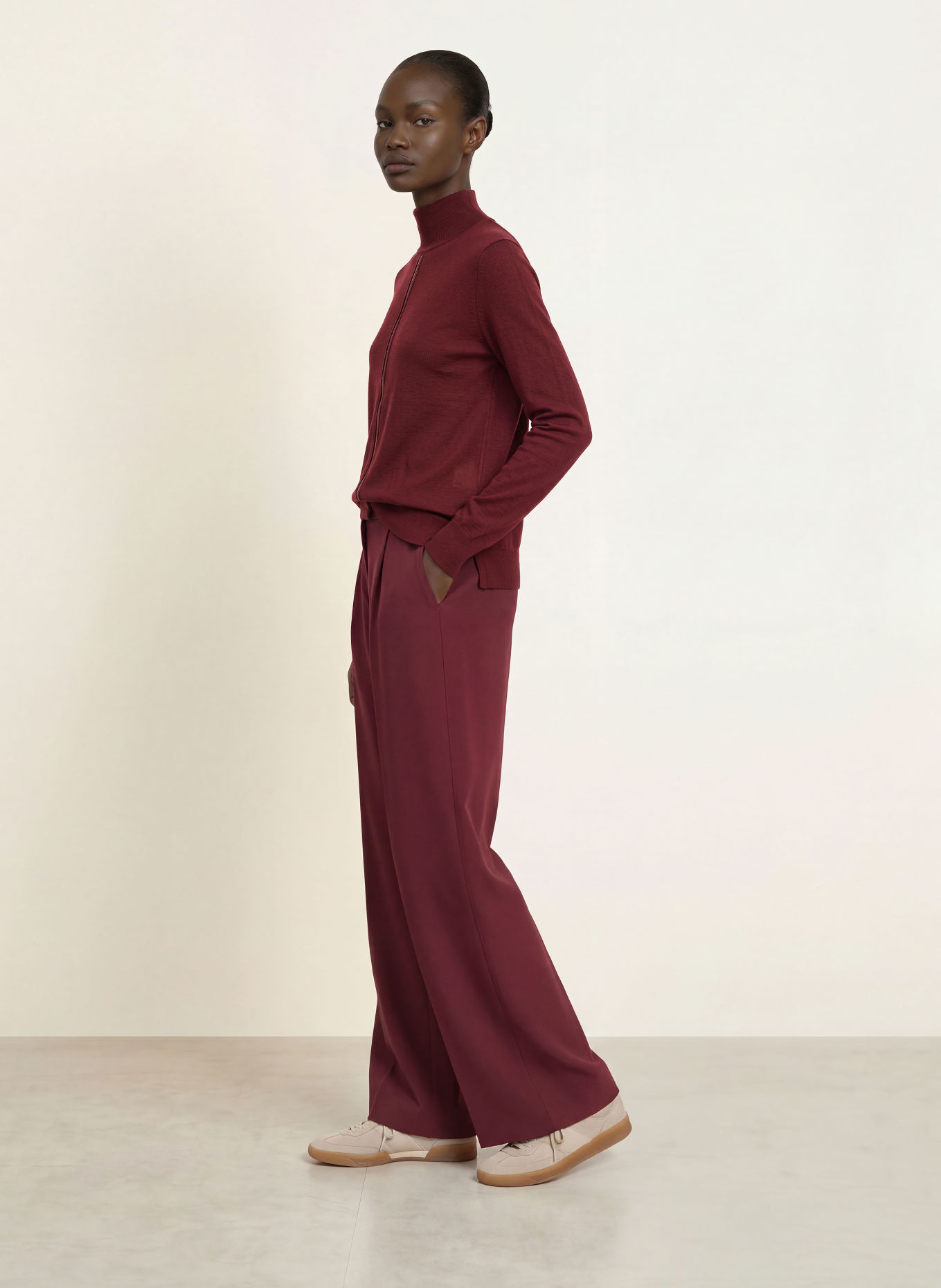 BOSS Pullover FAGHETTINI: DUNKELROT