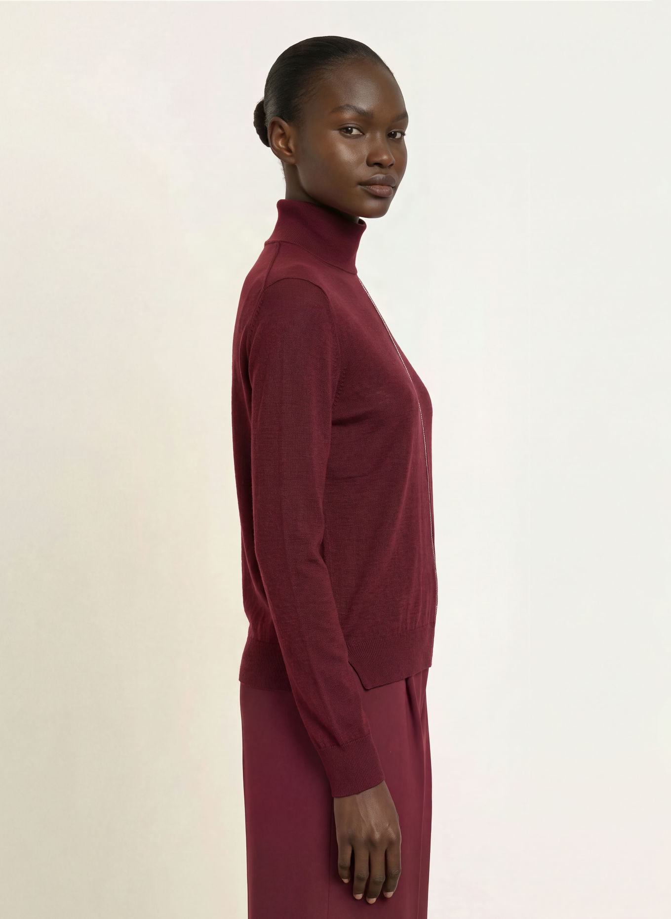 BOSS Pullover FAGHETTINI: DUNKELROT