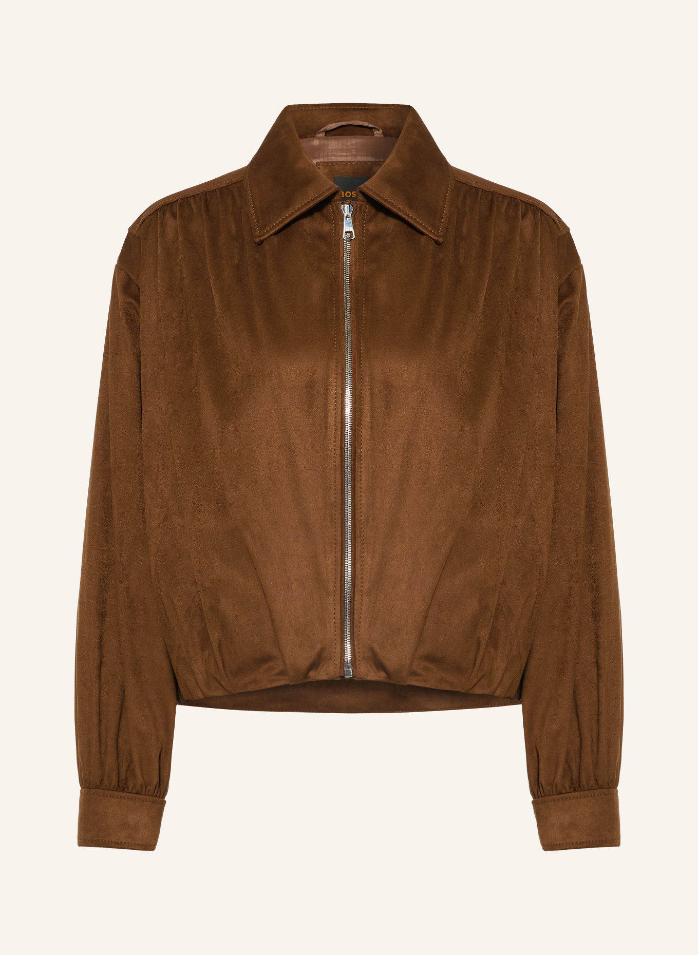 BOSS Blouson JASUEDE i læderlook: BRUN