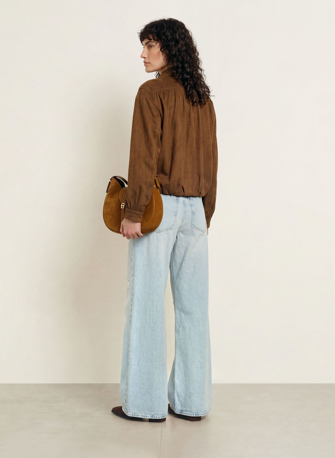 BOSS Blouson JASUEDE i læderlook: BRUN