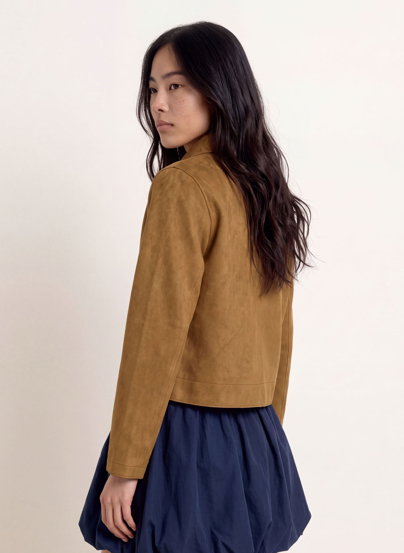 SUNCOO Jacke DUNE in Lederoptik: COGNAC