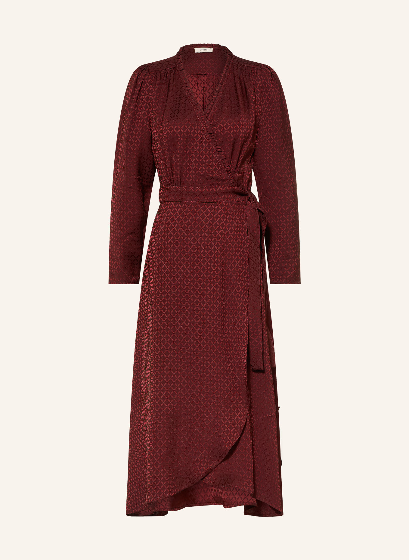 SUNCOO CIPRI Wrap dress: DARK RED