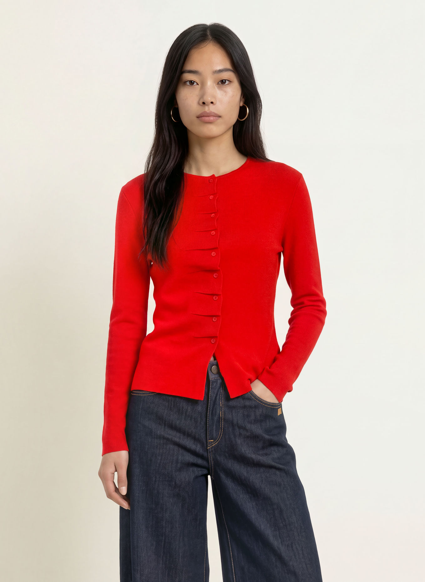 SUNCOO Strickjacke GAMIRA: ROT