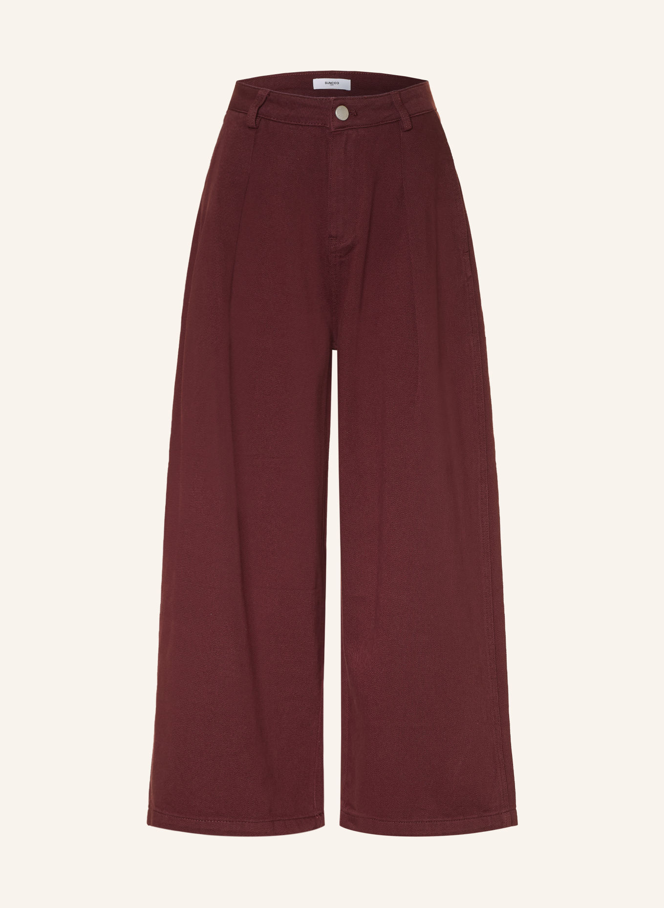 SUNCOO RIM wide-leg trousers: 53-PRUNE