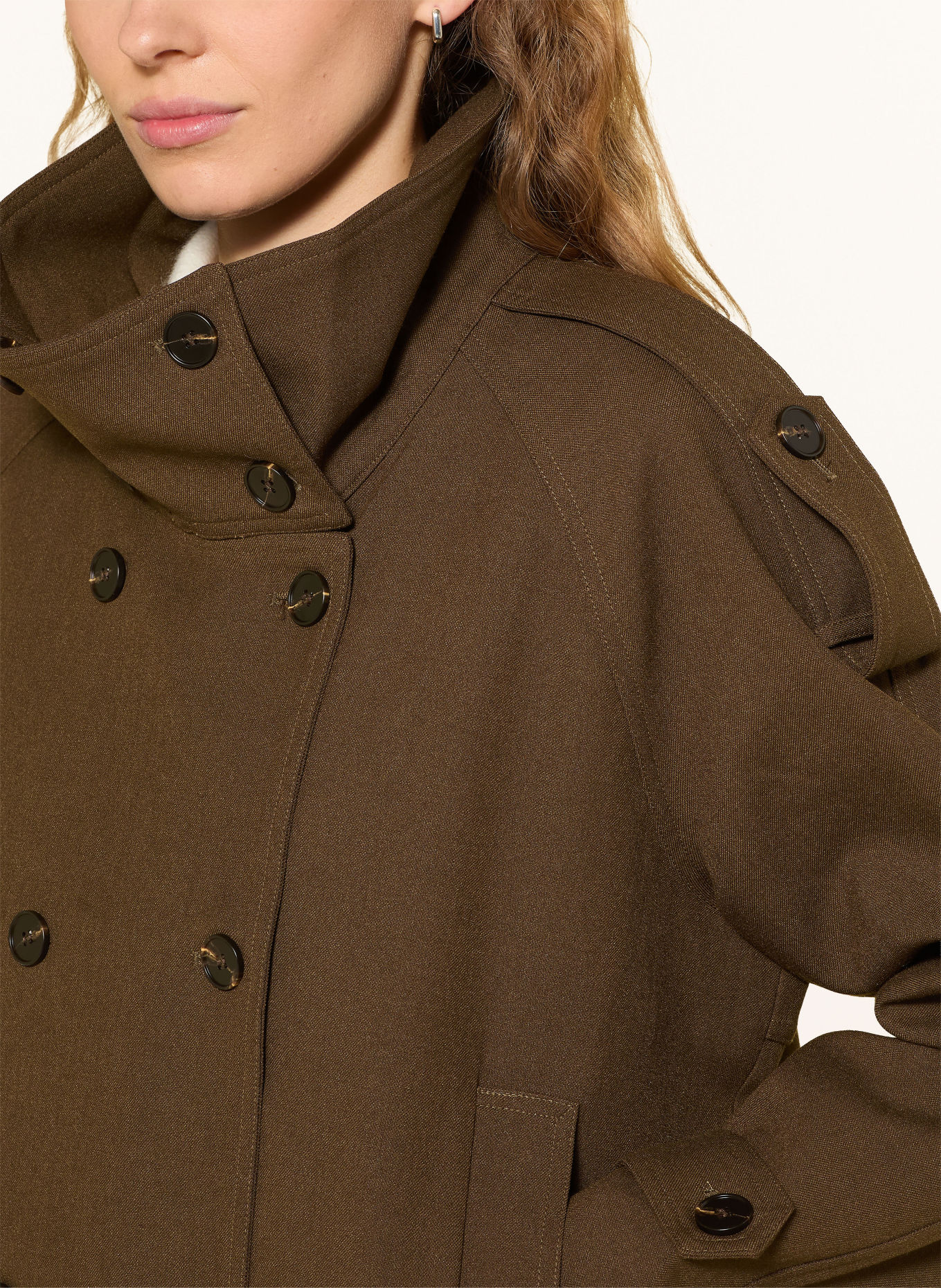 SUNCOO DEEP Trench coat jacket: KHAKI