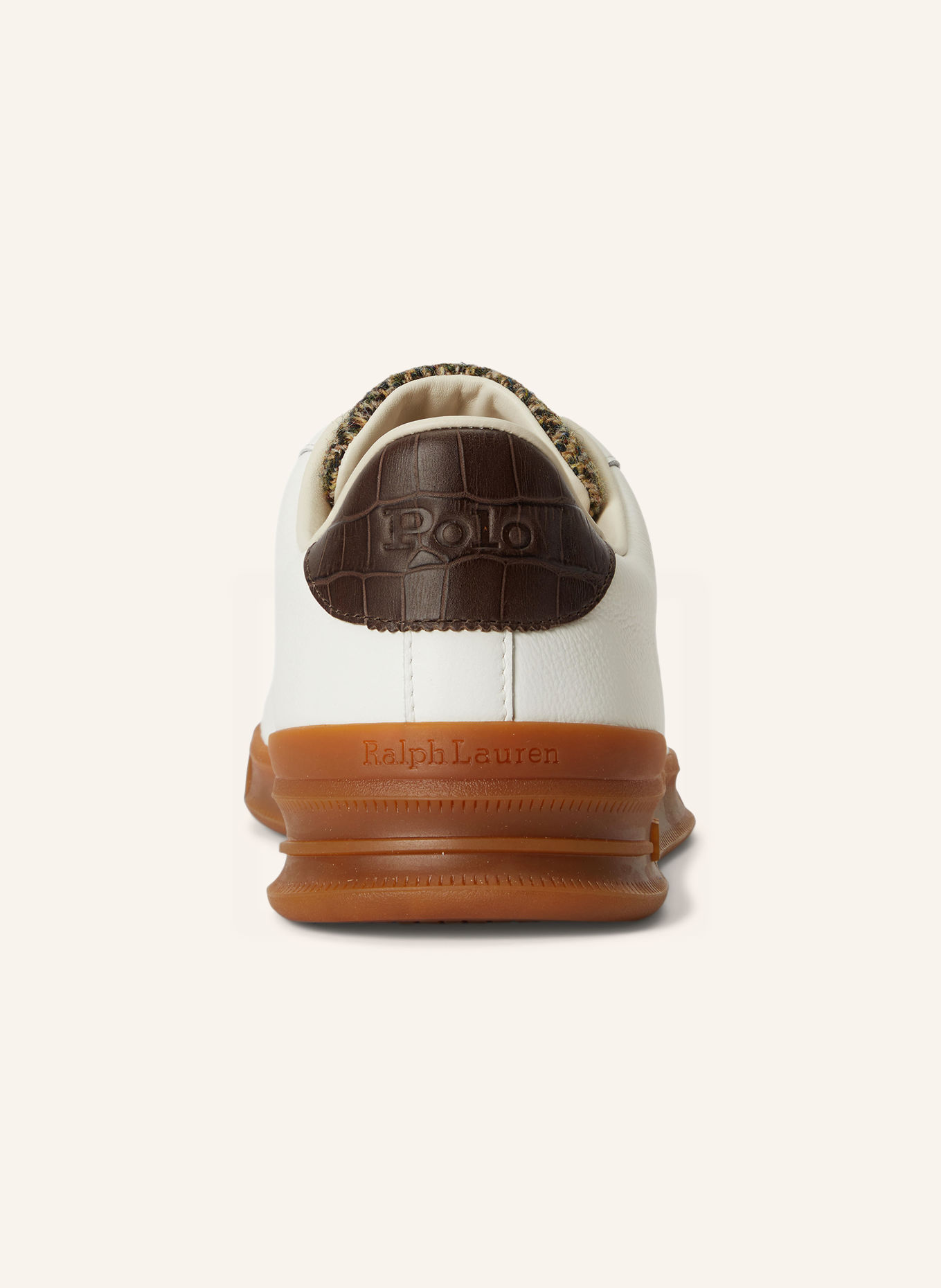 POLO RALPH LAUREN Sneakers: HVID / MØRKEBRUN / BRUN