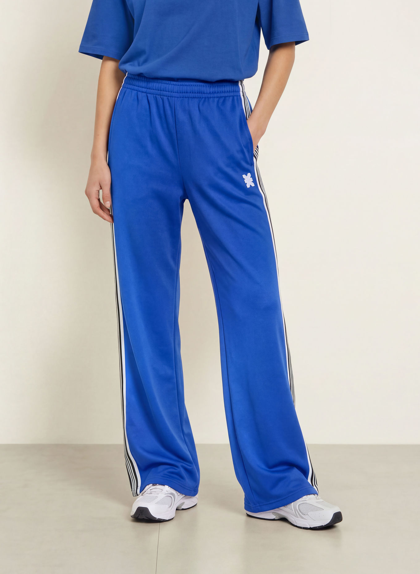 KARO KAUER Track pants: BLUE / WHITE / BLACK