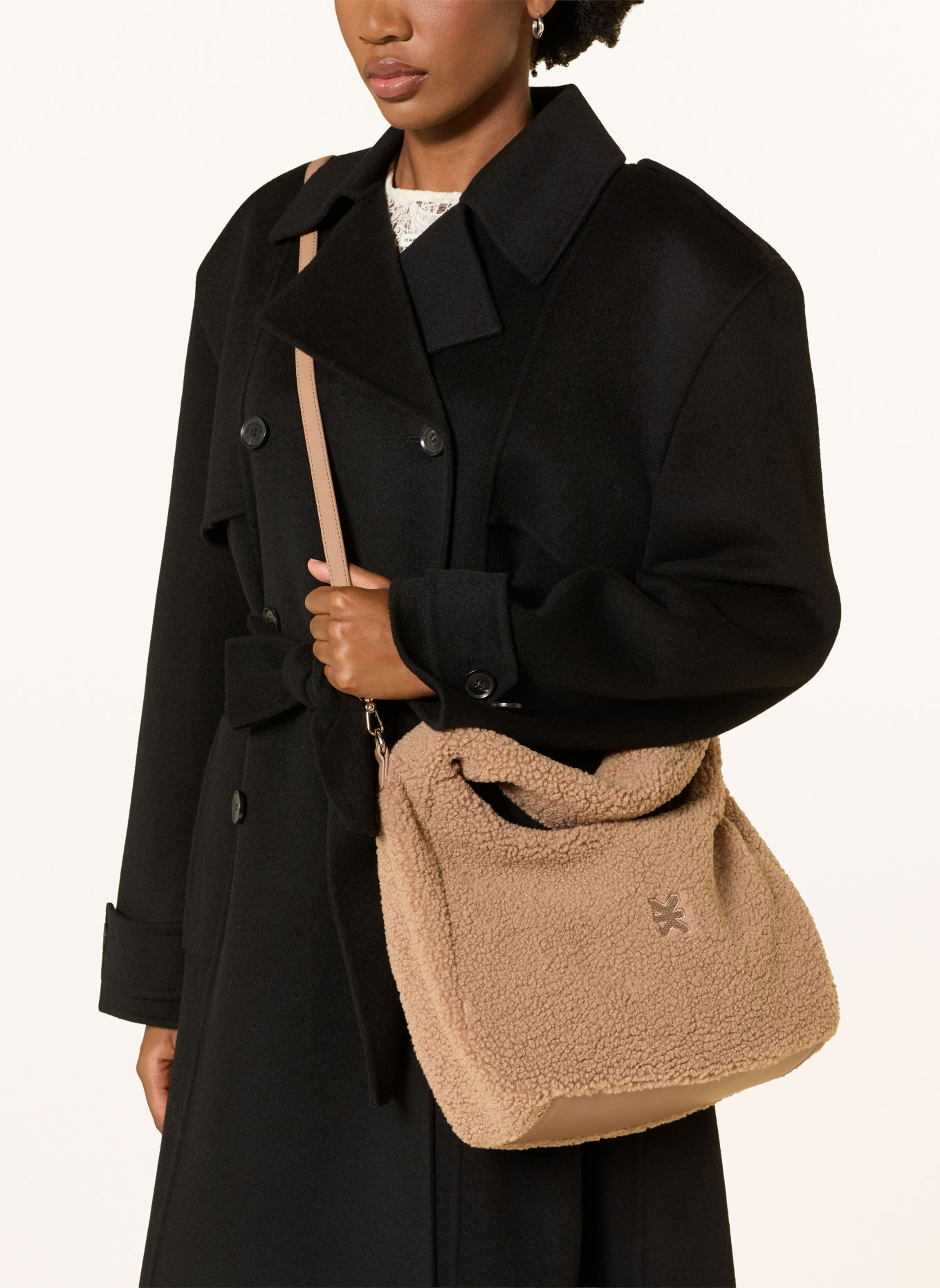 KARO KAUER Buideltas van teddybont: BEIGE
