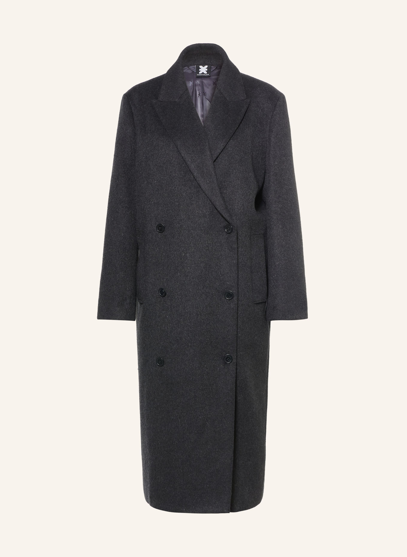 KARO KAUER Oversized Coat: DARK GRAY