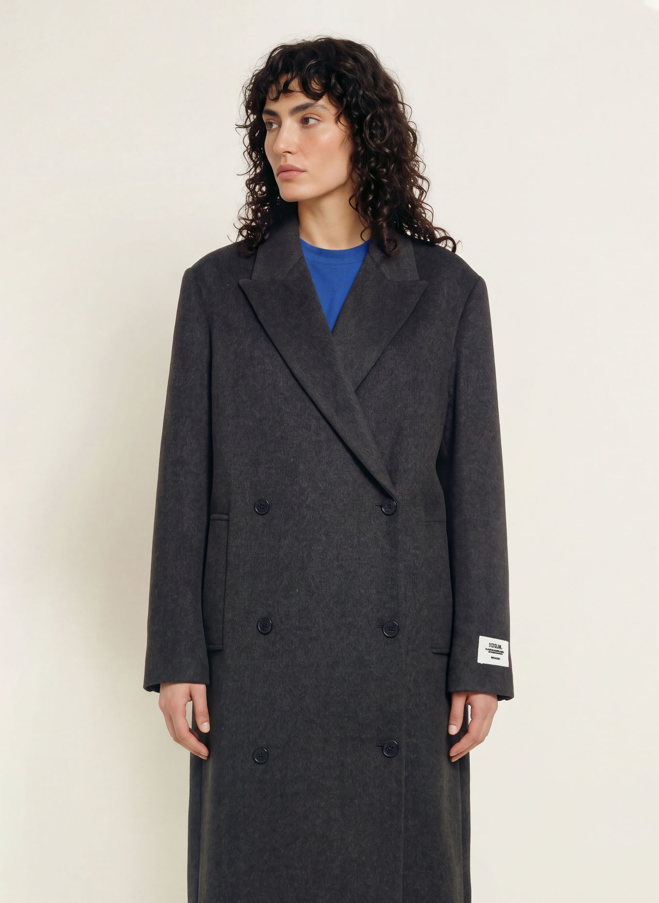 KARO KAUER Oversized Coat: DARK GRAY