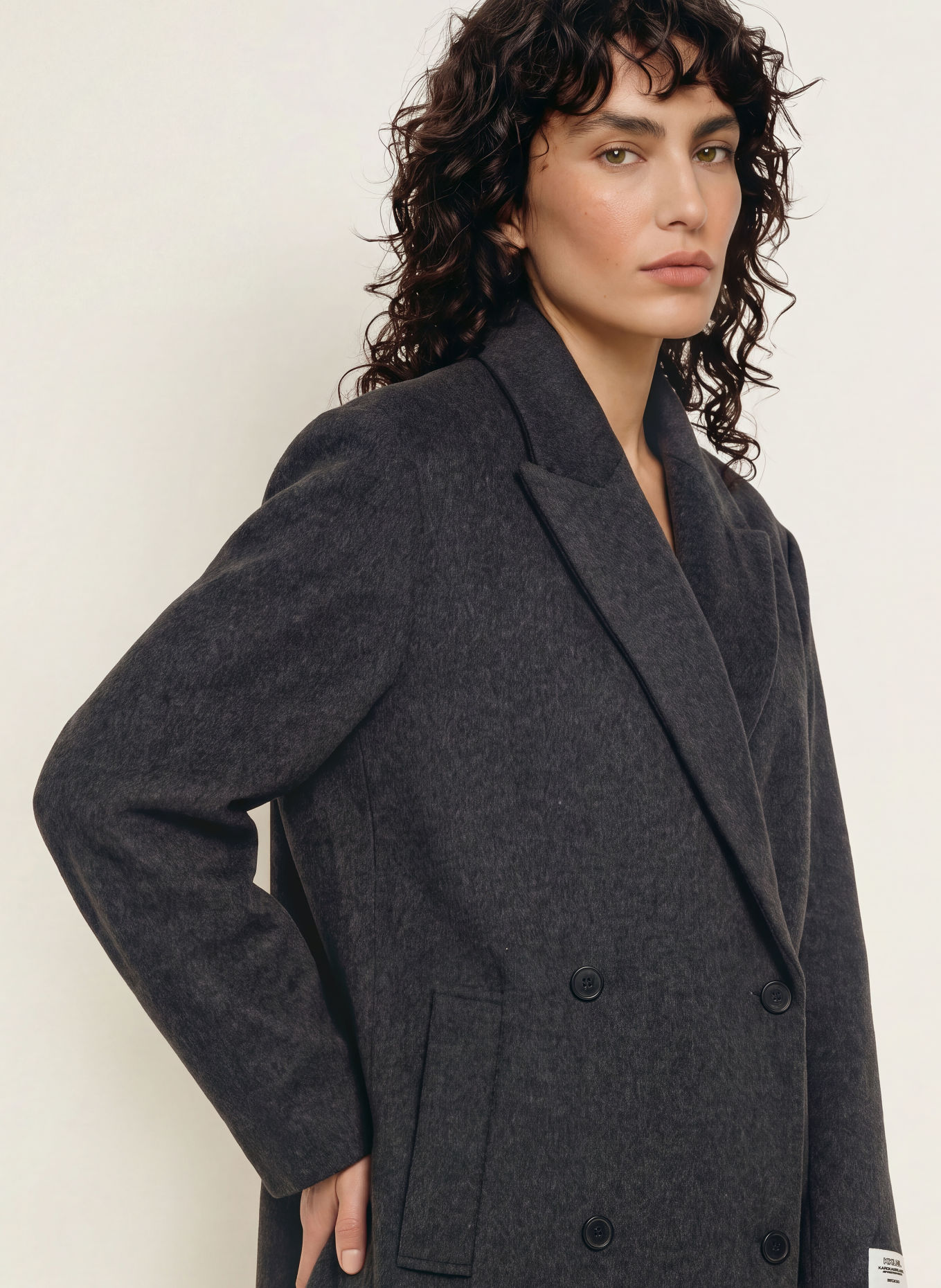 KARO KAUER Oversized Coat: DARK GRAY