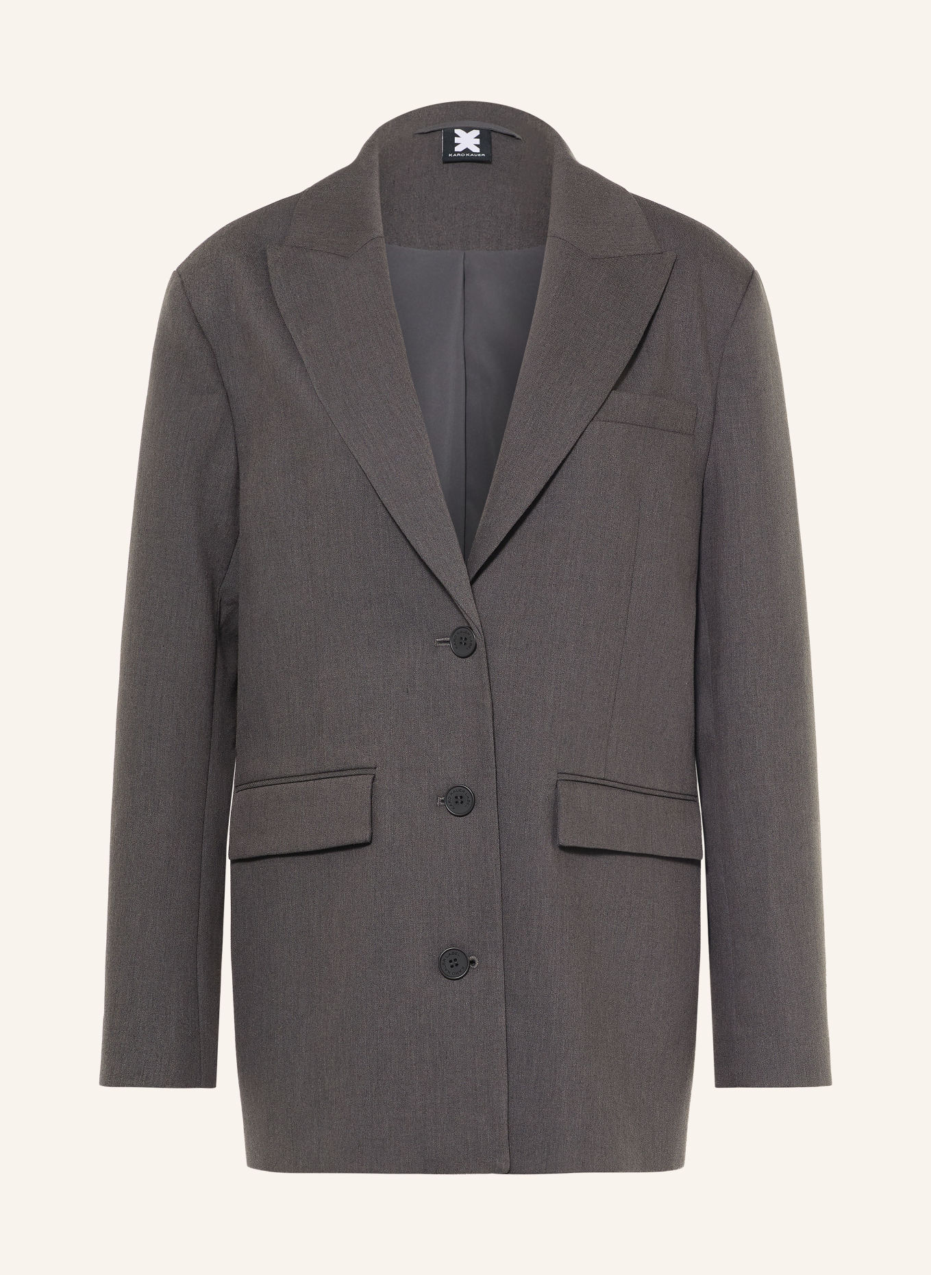 KARO KAUER Lange blazer: GRIJS