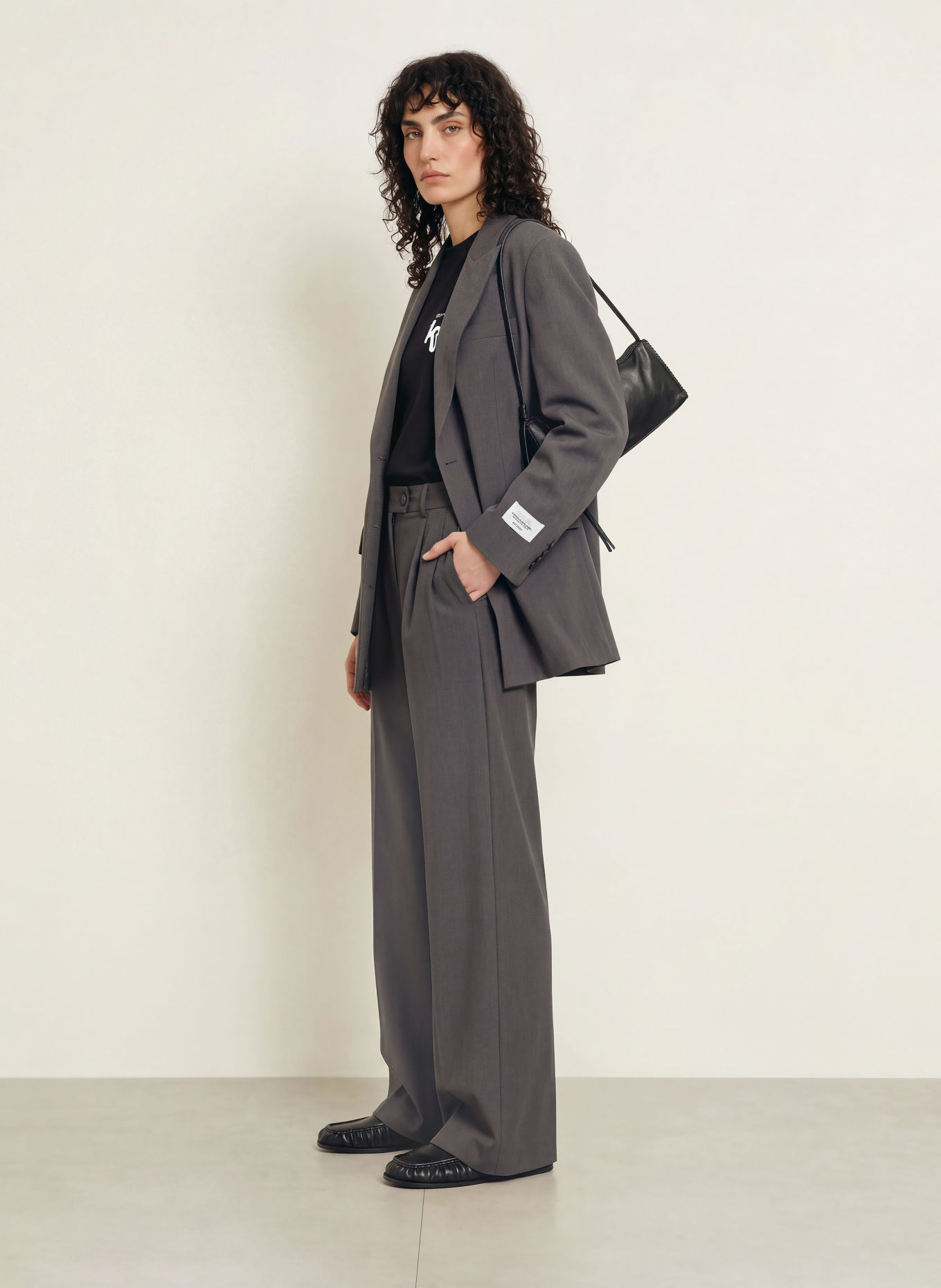 KARO KAUER Lange blazer: GRIJS