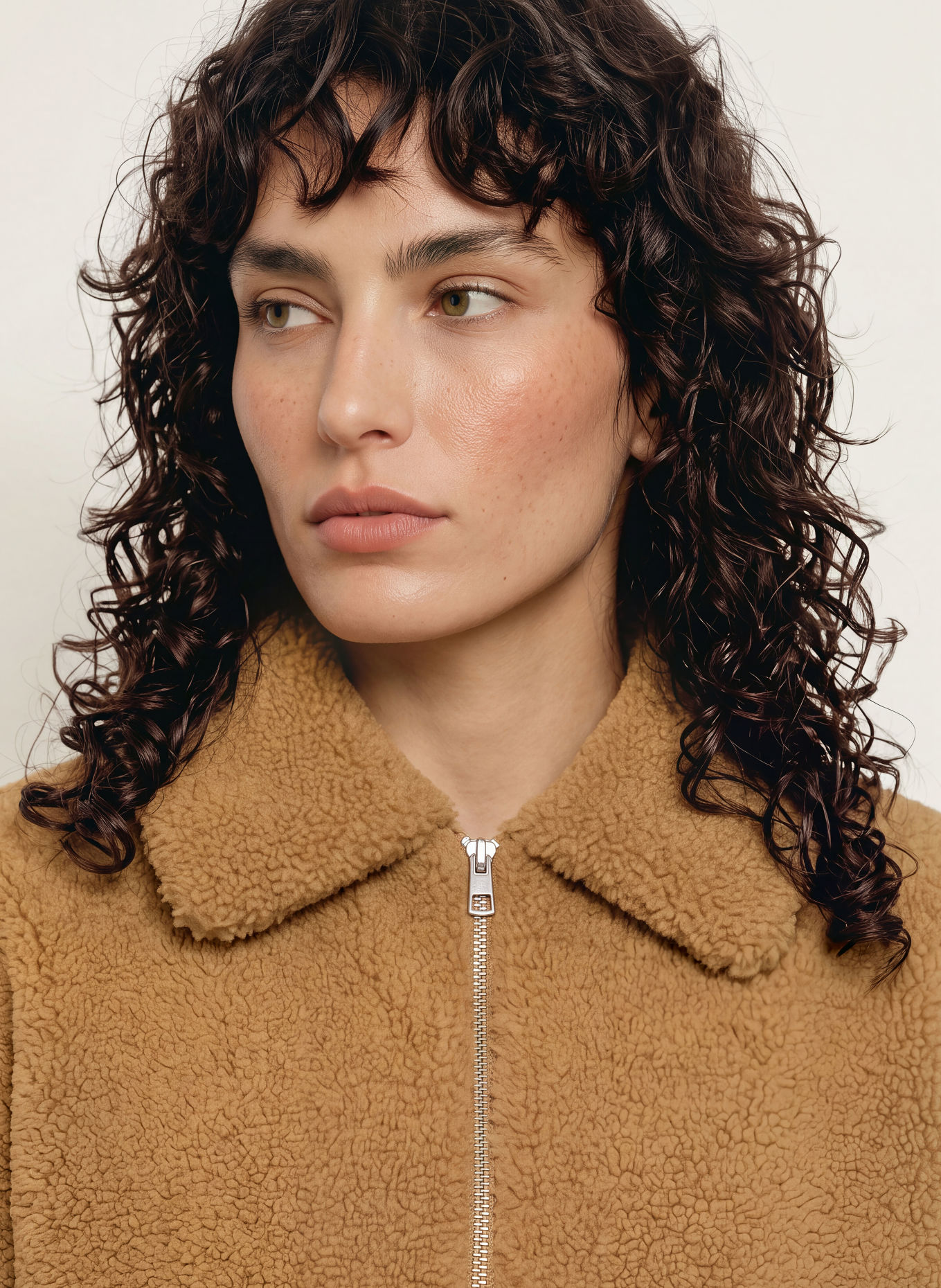 KARO KAUER Veste en fourrure synthétique: CHAMEAU