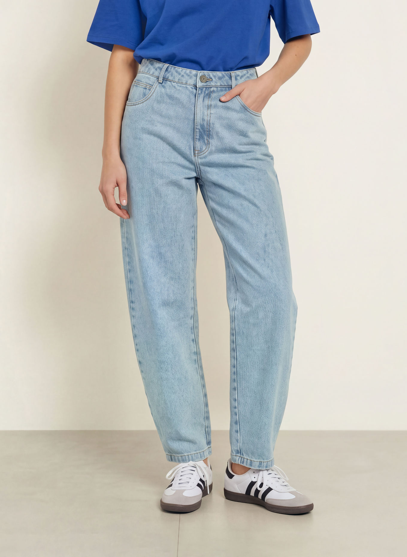 KARO KAUER Barrel džíny: 490 Denim Blue