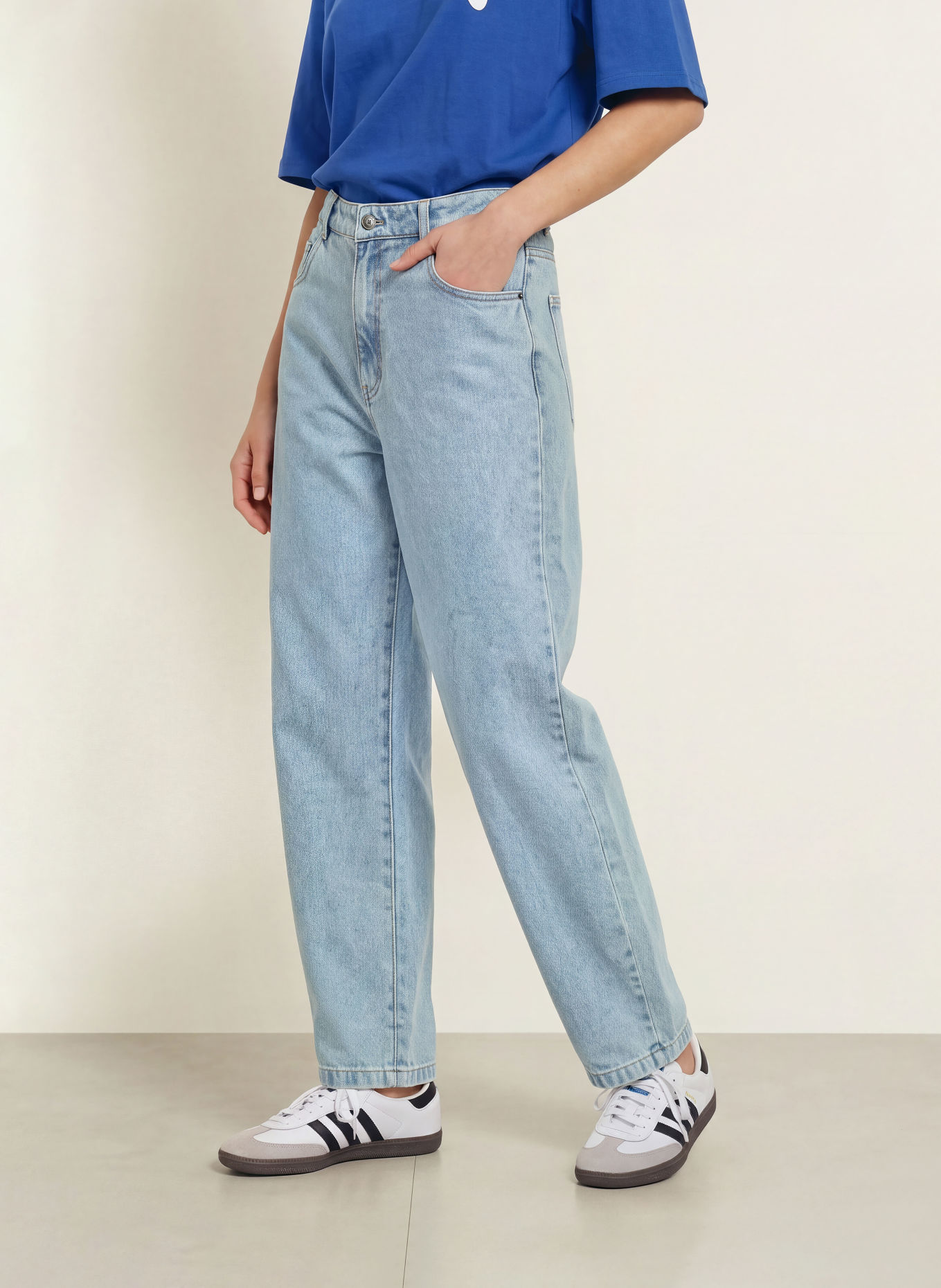KARO KAUER Barrel džíny: 490 Denim Blue