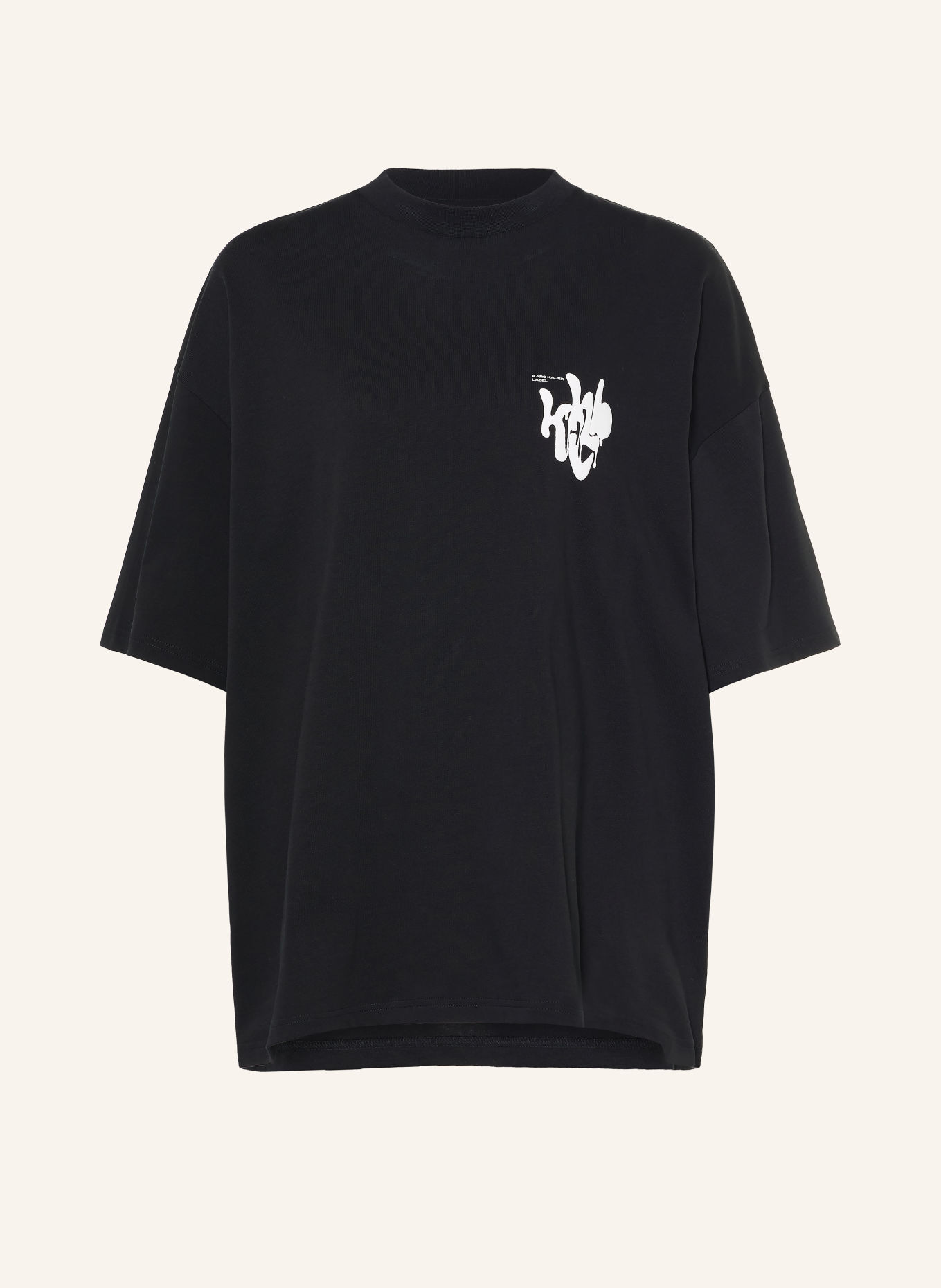 KARO KAUER T-shirt oversize: NOIR / BLANC