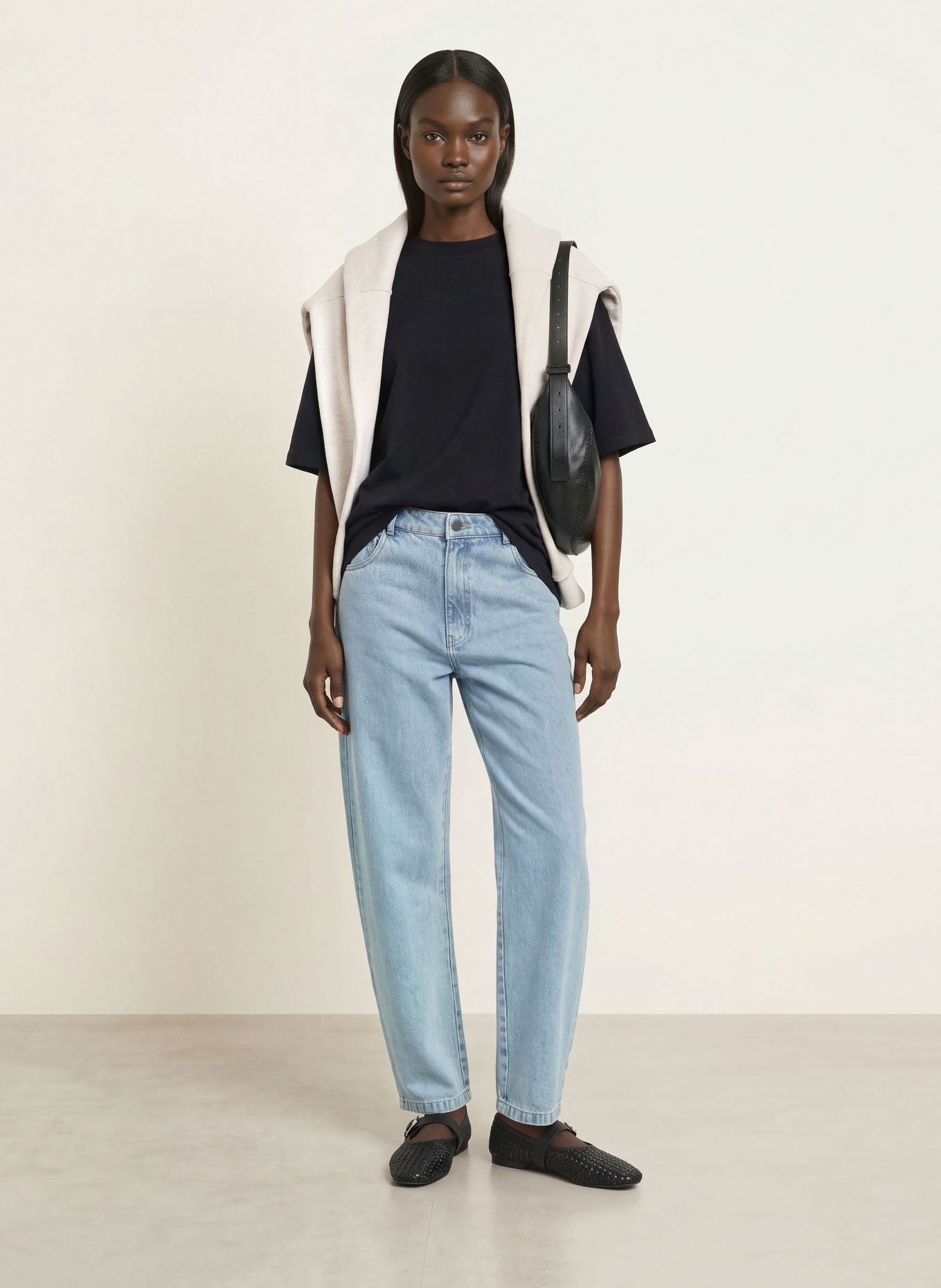 KARO KAUER T-shirt oversize: NOIR / BLANC