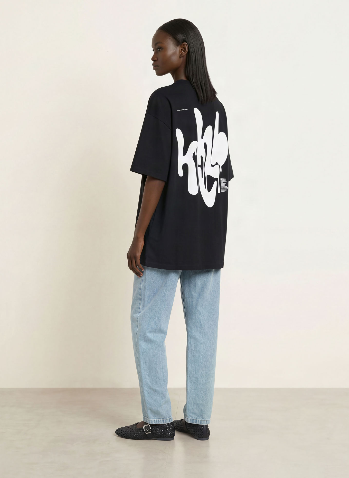 KARO KAUER T-shirt oversize: NOIR / BLANC