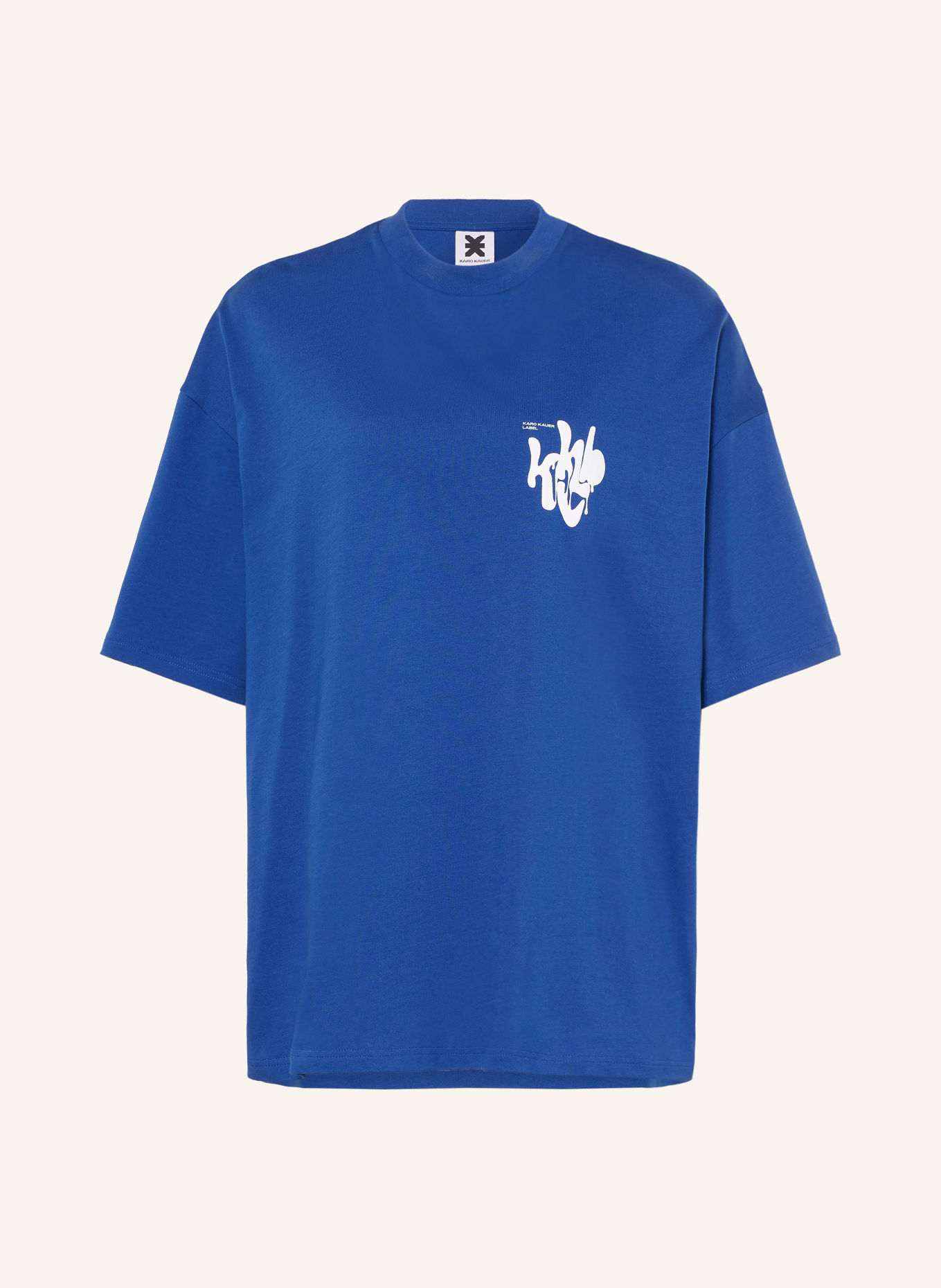 KARO KAUER T-shirt oversize: BLEU / BLANC