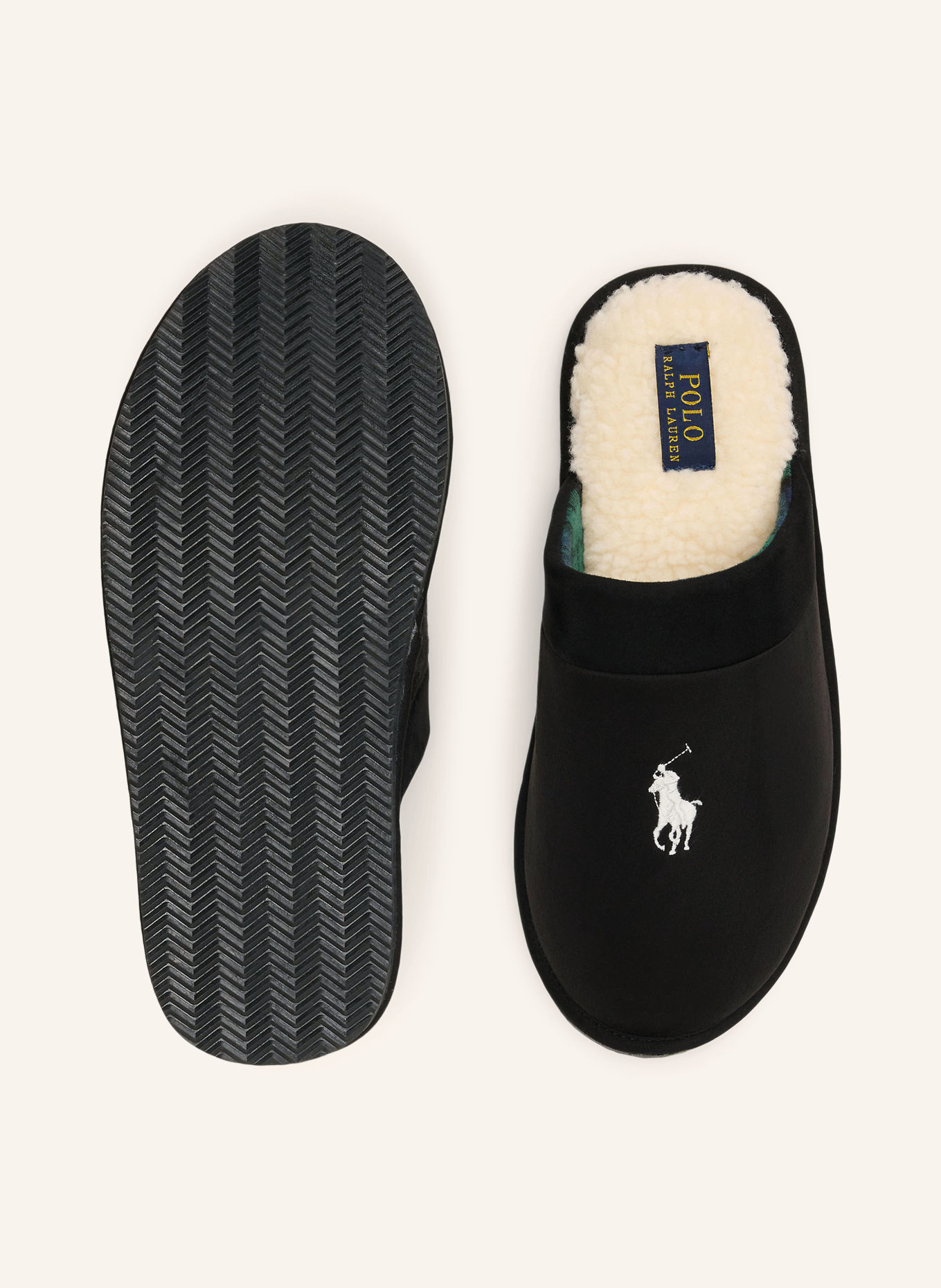 POLO RALPH LAUREN KLARENCE Slippers: BLACK