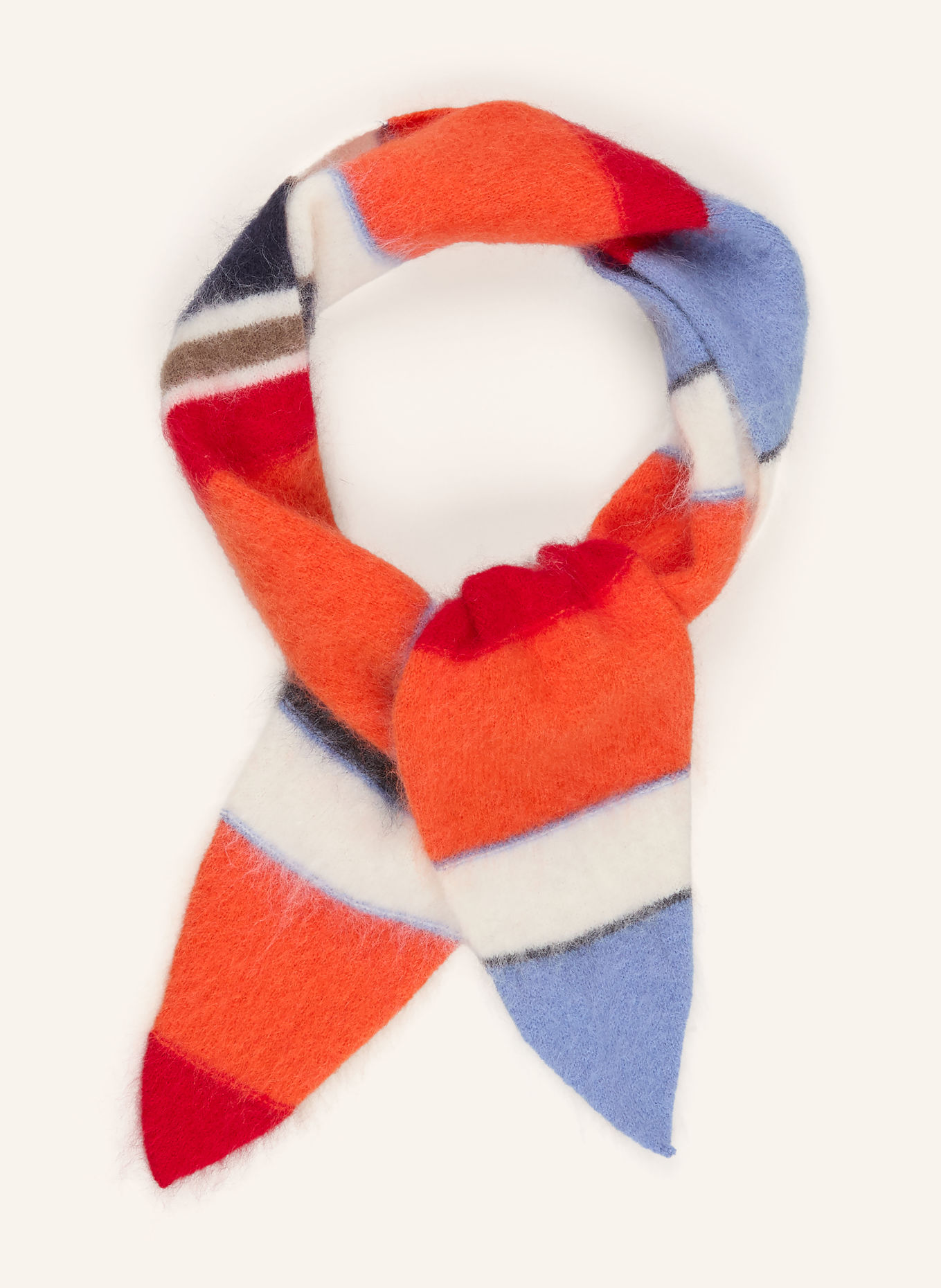 Marc O'Polo Sjaal: ORANJE / CRÈME / DONKERBLAUW