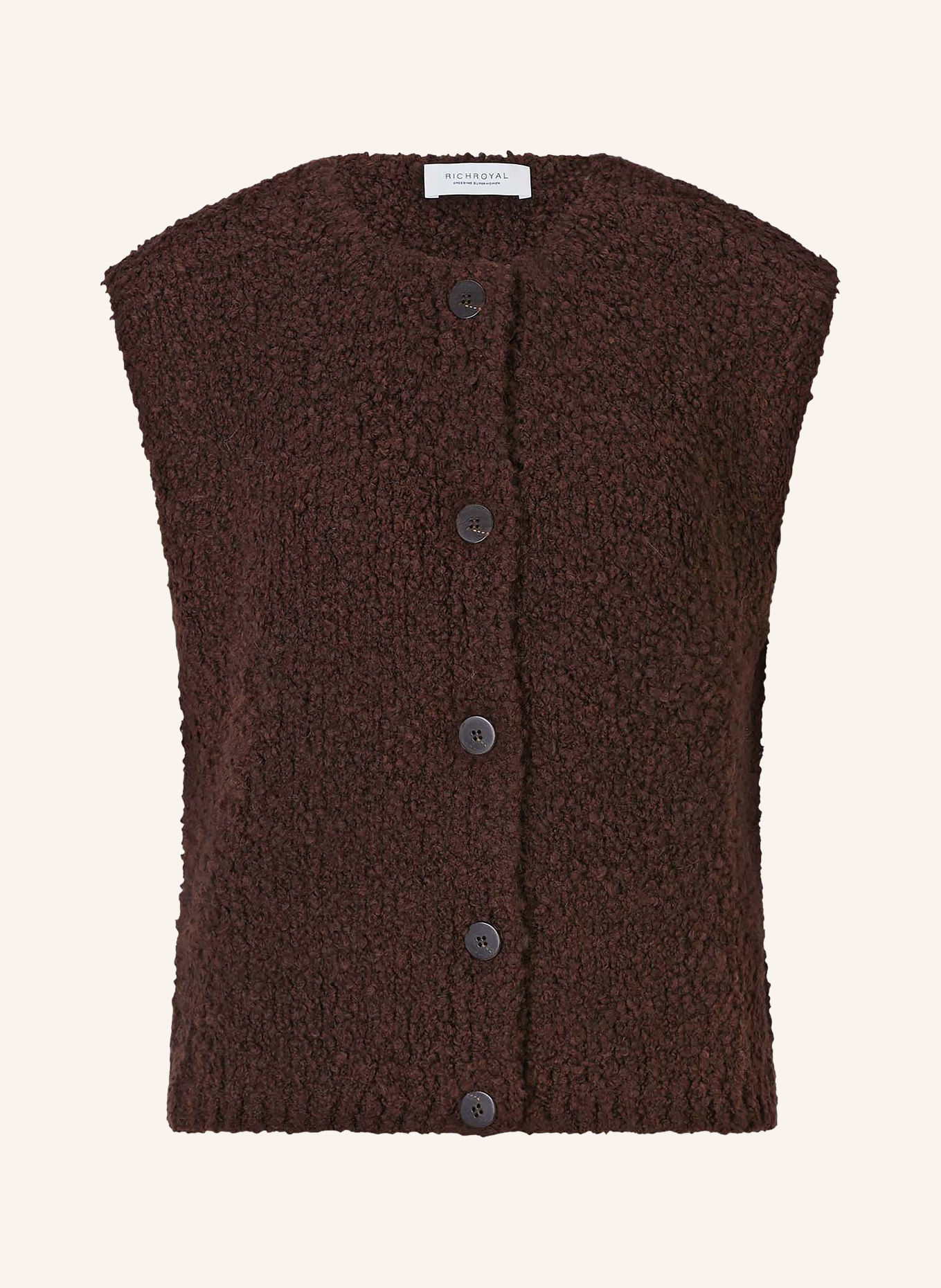 Rich & Royal Strickweste: DUNKELBRAUN