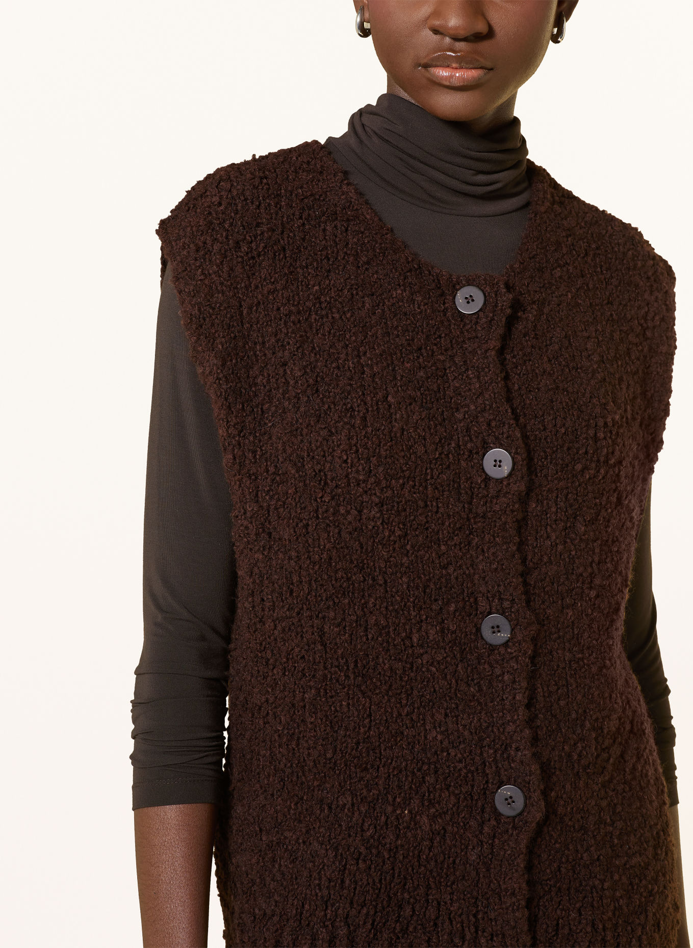 Rich & Royal Strickweste: DUNKELBRAUN