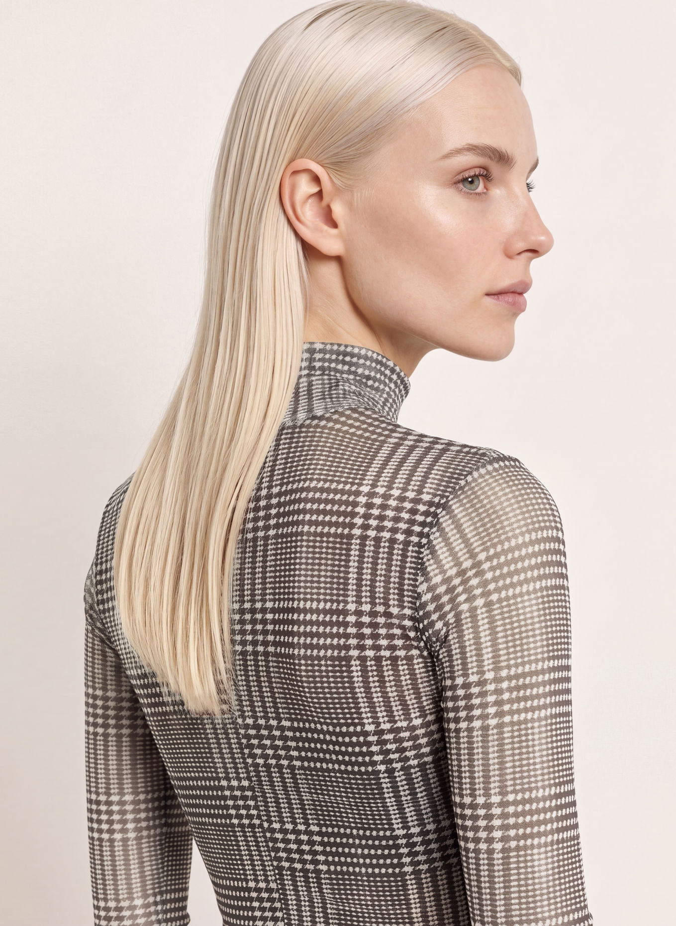 Rich & Royal Mesh-Kleid: DUNKELBRAUN / WEISS