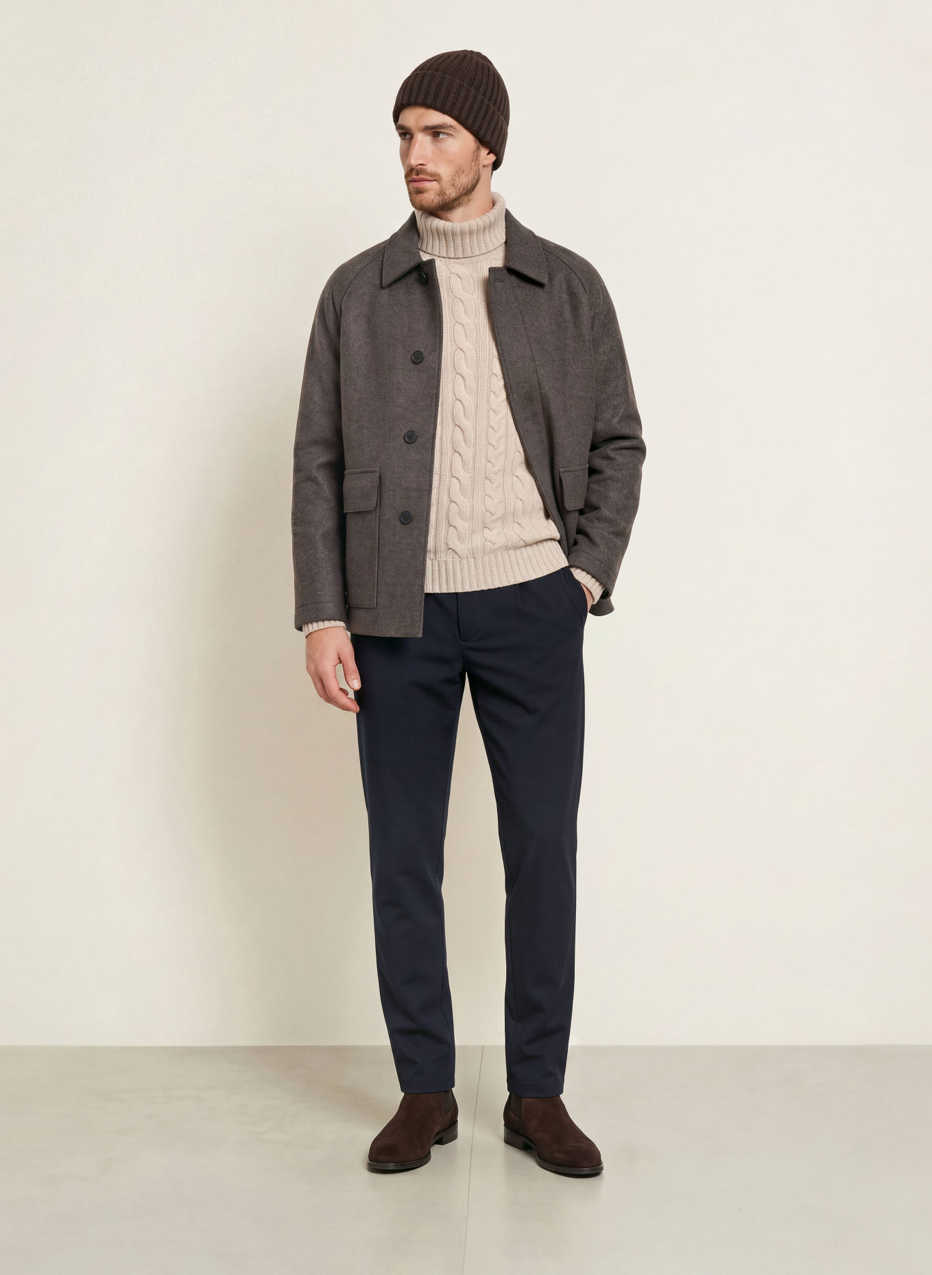 Aurélien Hose im Jogging-Stil Extra Slim Fit: DUNKELBLAU