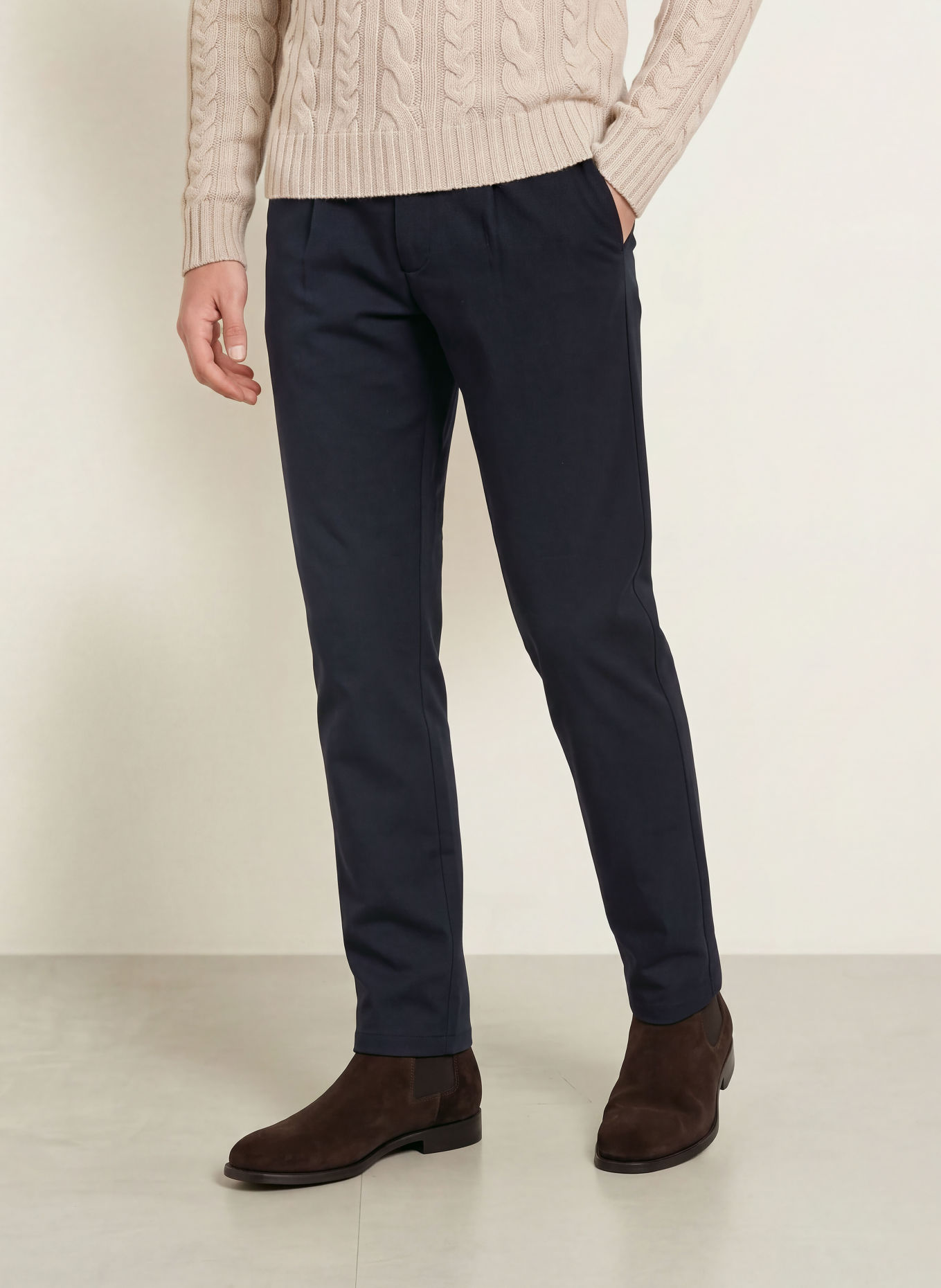 Aurélien Hose im Jogging-Stil Extra Slim Fit: DUNKELBLAU