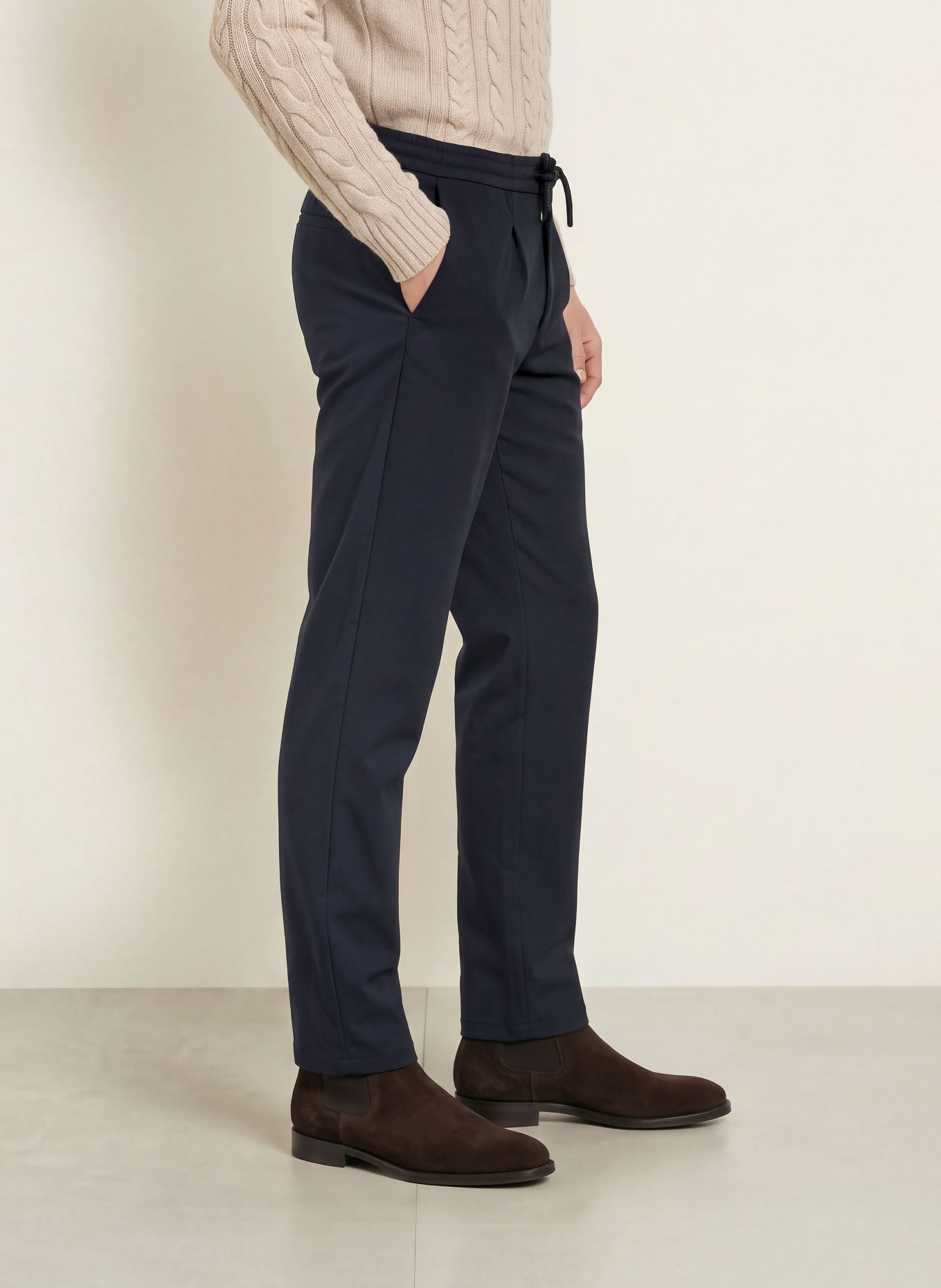 Aurélien Hose im Jogging-Stil Extra Slim Fit: DUNKELBLAU