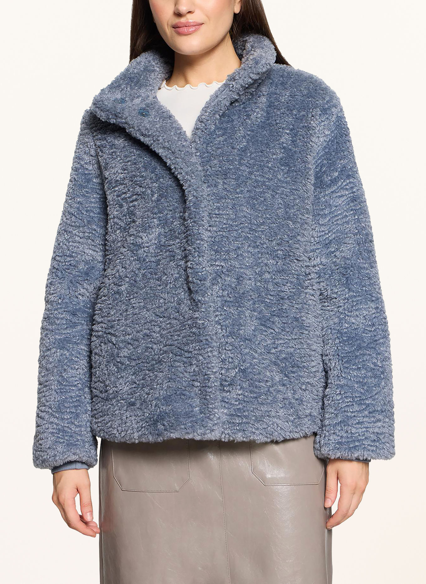 CARTOON Plush Jacket: BLUE GRAY