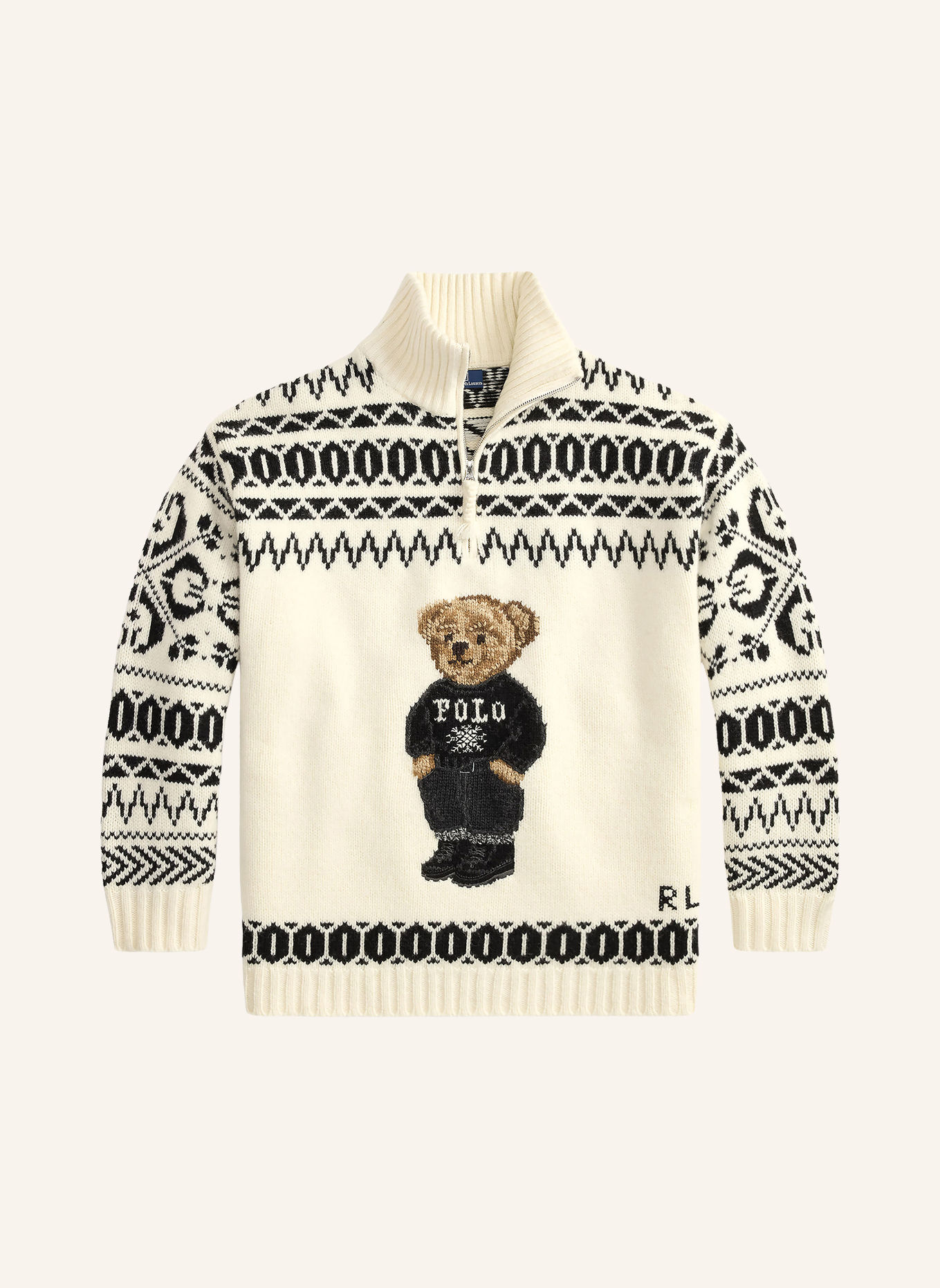 POLO RALPH LAUREN Schipperstruien: WIT / ZWART