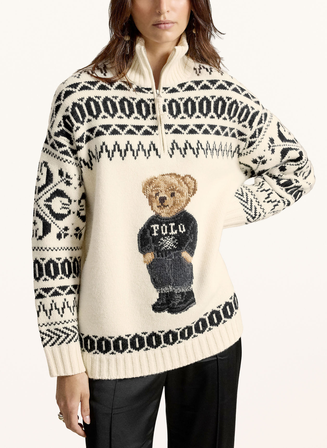 POLO RALPH LAUREN Schipperstruien: WIT / ZWART
